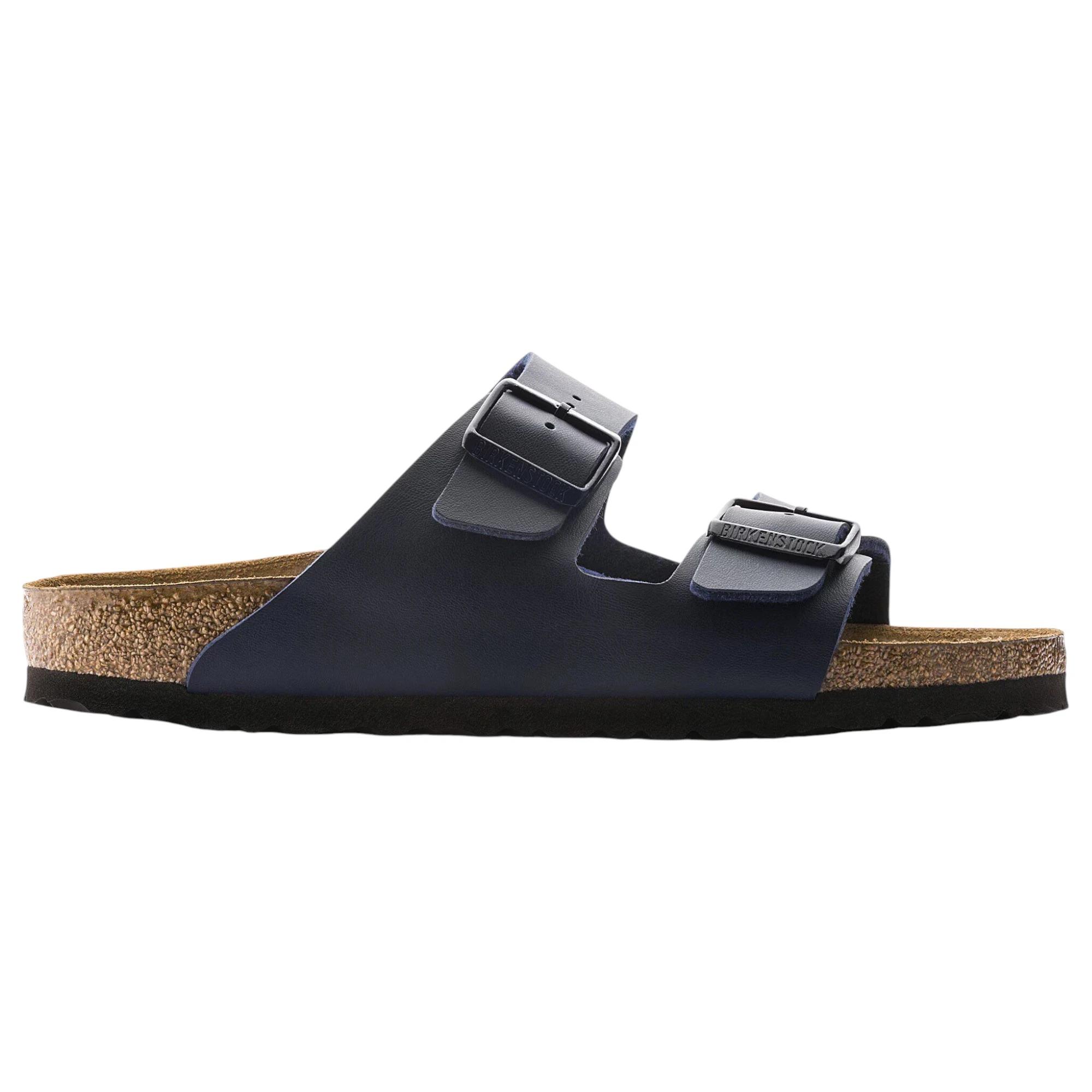 2 Birkenstock Unisex Arizona Birko-Flor Slip On Sandals BLUE, 2 of 8