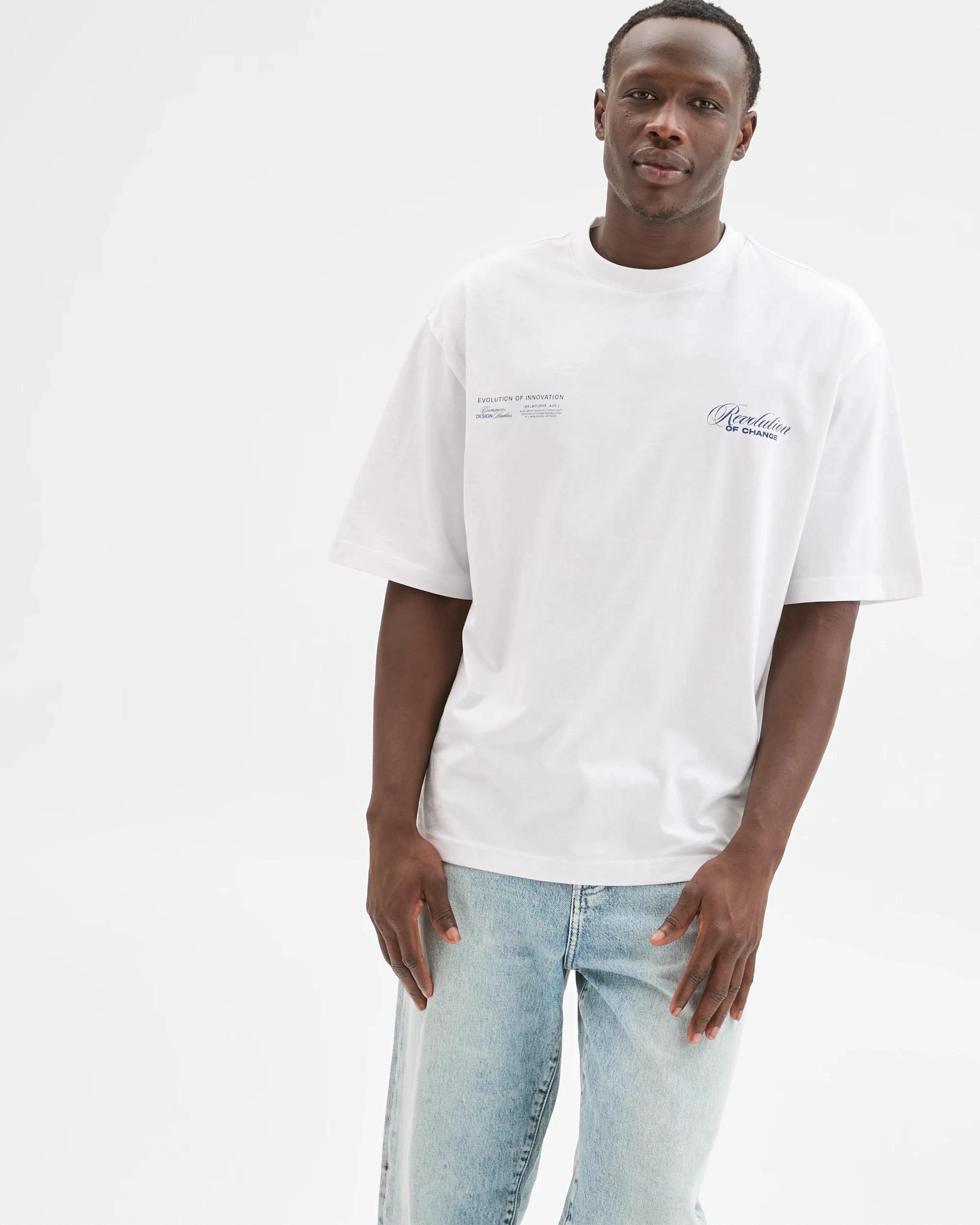 3 Commons Australian Cotton Boxy Fit Graphic T-Shirt REVOLUTION, 3 of 6