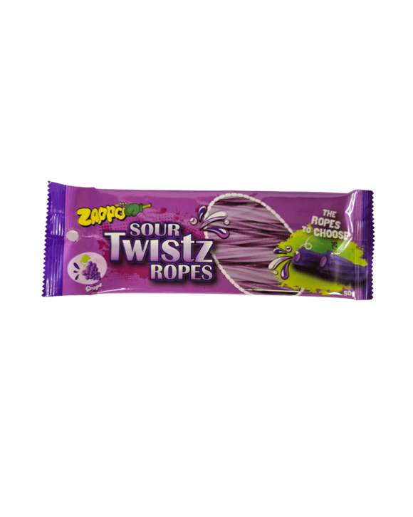 Zappo Sour Twistz Ropes Grape 50g