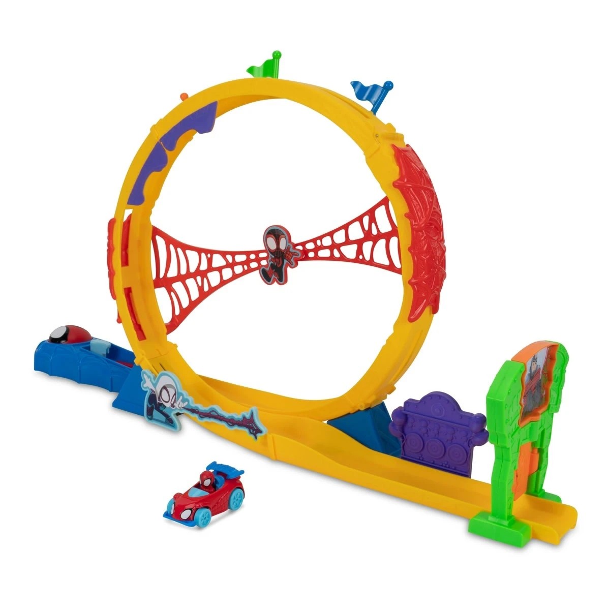 2 Disney Junior Marvel Spidey and his Amazing Friends: Spidey Amazing Metals Super Loop Track Set, 2 of 10