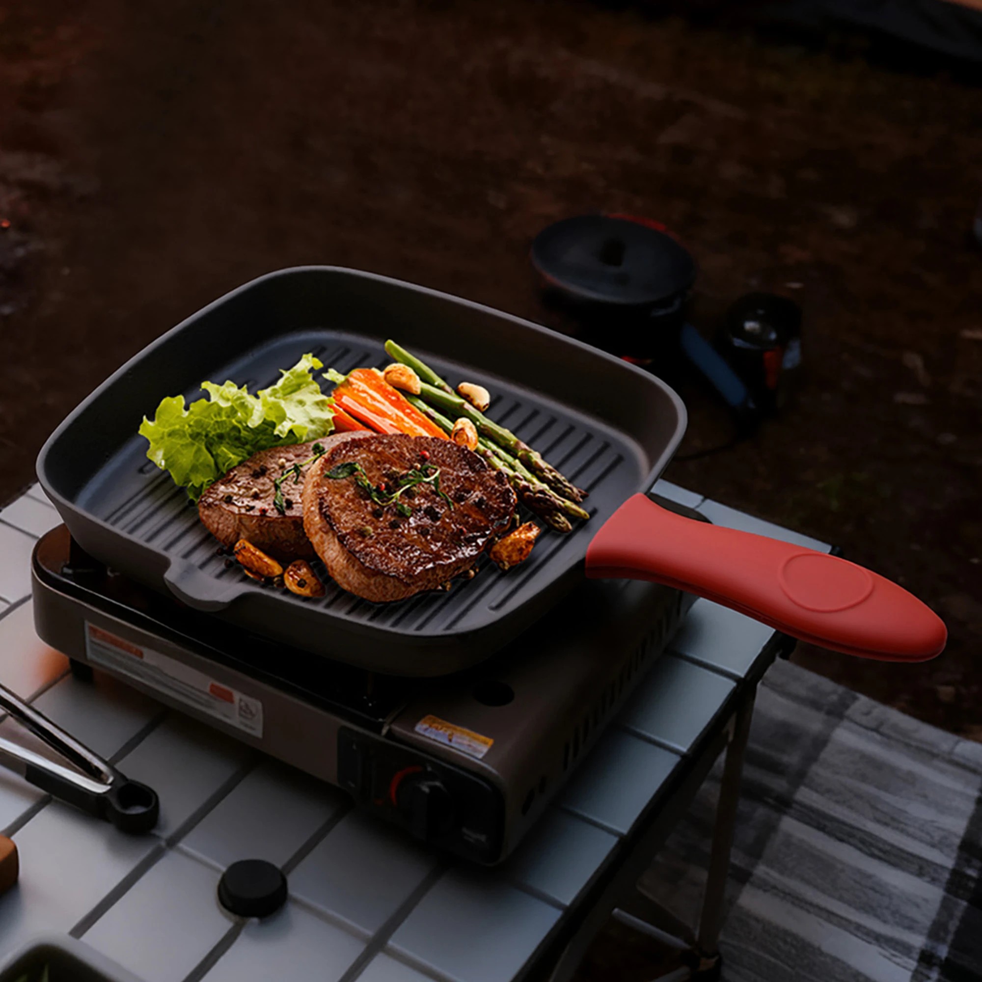 8 Toque Cast Iron Square Grill Pan, 8 of 9