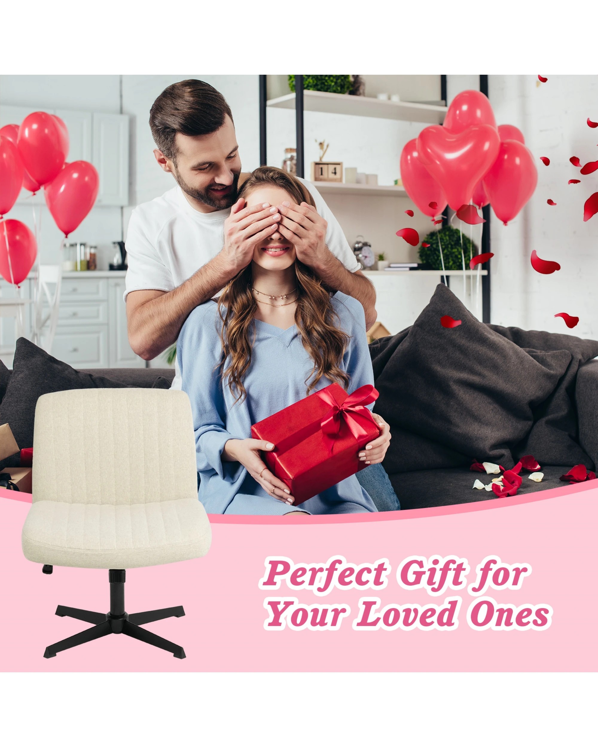 4 Advwin Armless Cross-Legged Office Chair, 4 of 9