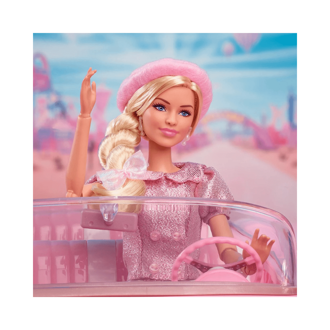 8 Mattel Barbie the Movie Barbie Pink Puffy Dress with Pink Beret Collector Fashion Doll - Pink, 8 of 10