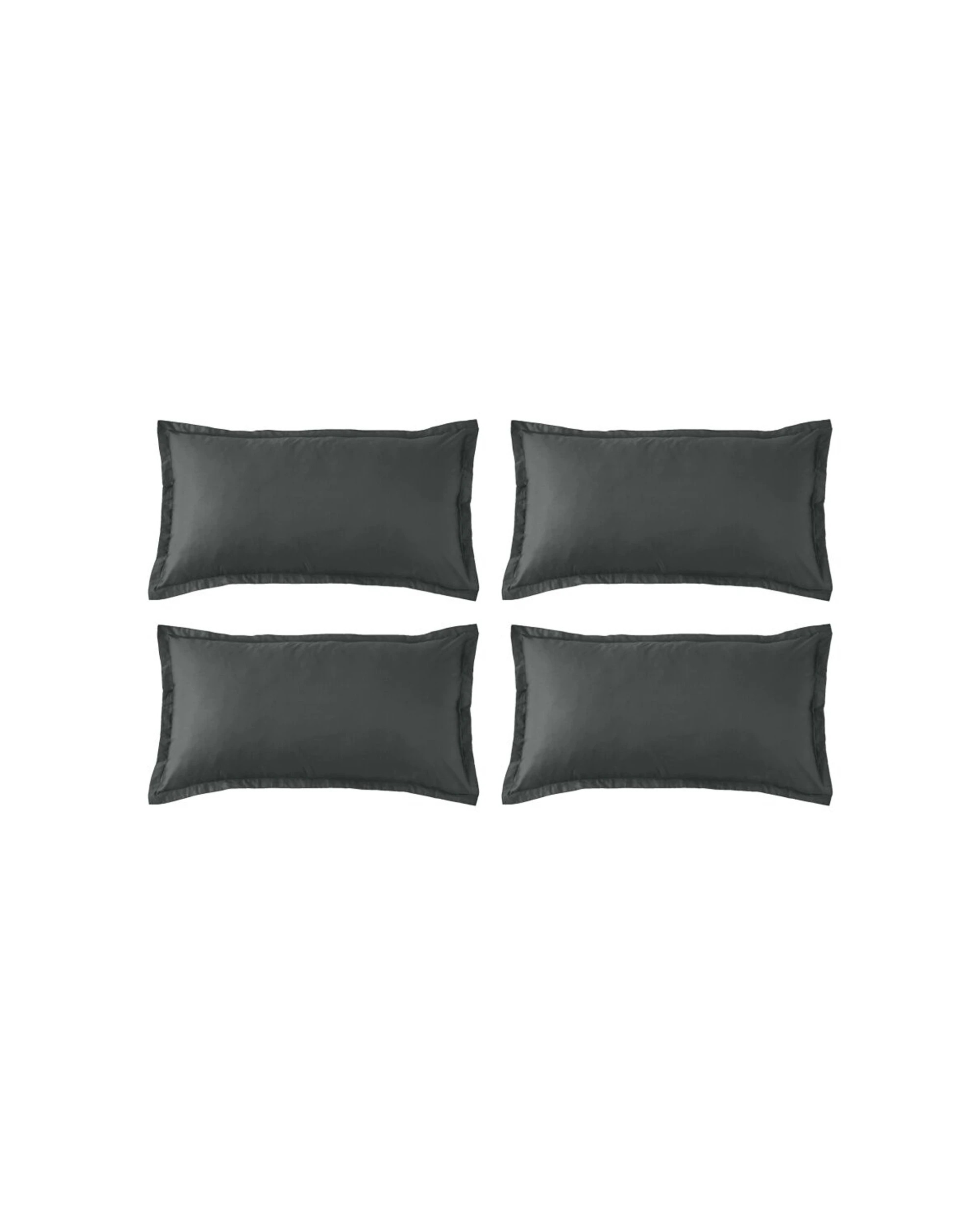 1 Grosvenor House Egyptian Cotton Tailored Pillowcase 4PK 500TC - Charcoal, 1 of 4