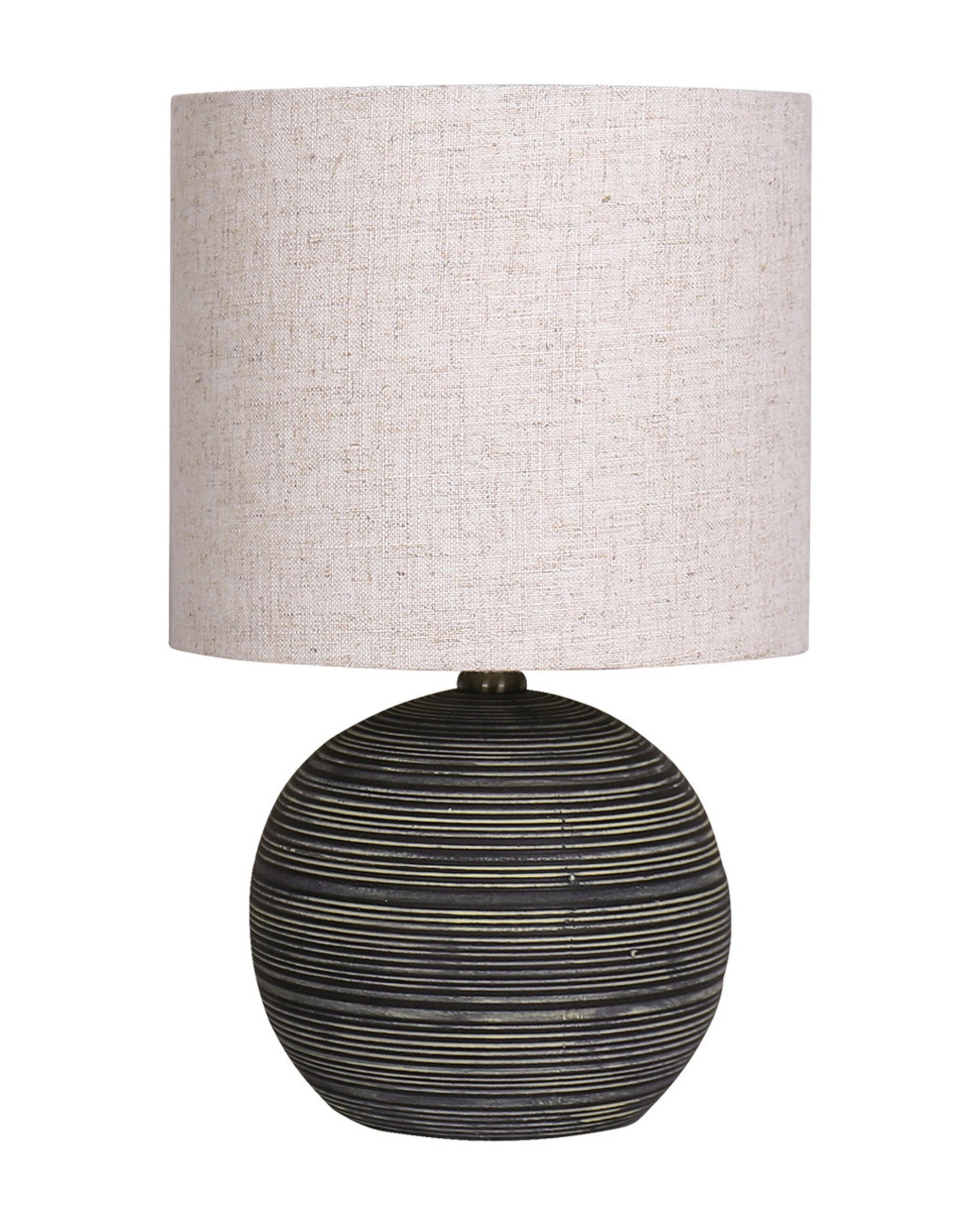 1 Sarantino Ceramic Table Lamp With Striped Pattern, 1 of 3