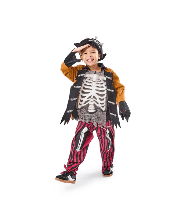 3 Piece Zombie Pirate Costume - Ages 6-8