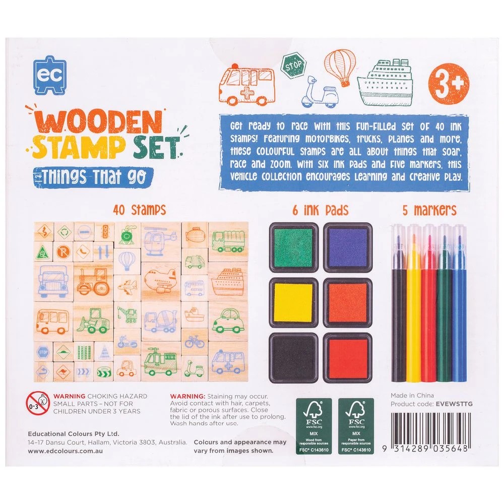 5 Wooden Stamp Set  51 Piece Things That Go!, 5 of 5