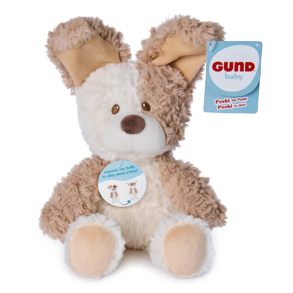 1 Gund Peeki Puppy Peek-a-Boo Handheld Interactive Plush Toy for Babies 6 Months+, 1 of 5