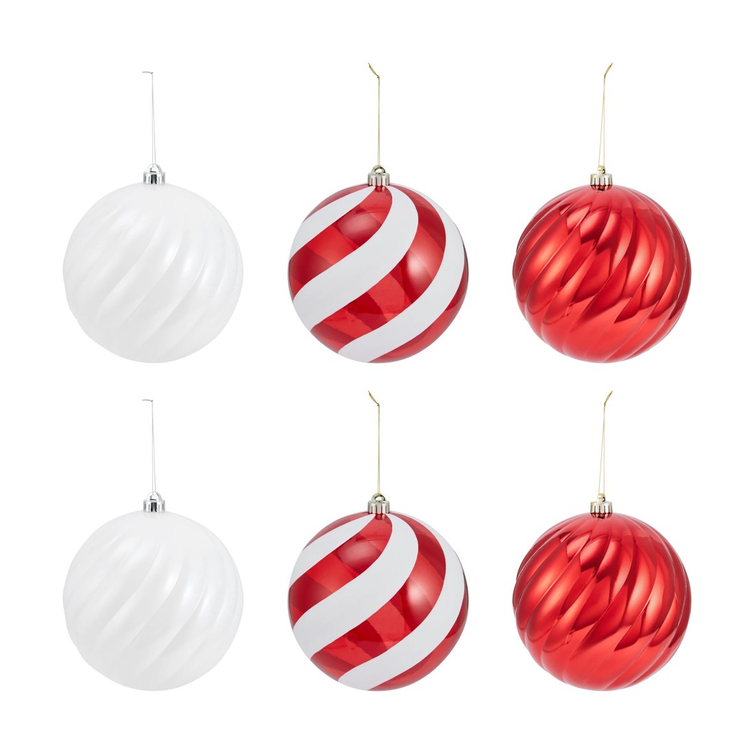 2 6 Pack 20cm Candy Cane Baubles, 2 of 7