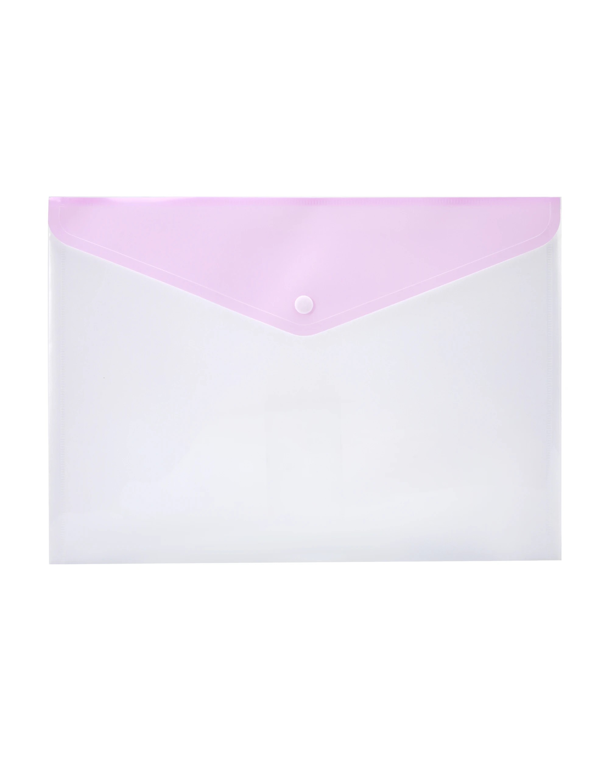 2 3 Pack A4 Button Document Wallet - Colour, 2 of 7