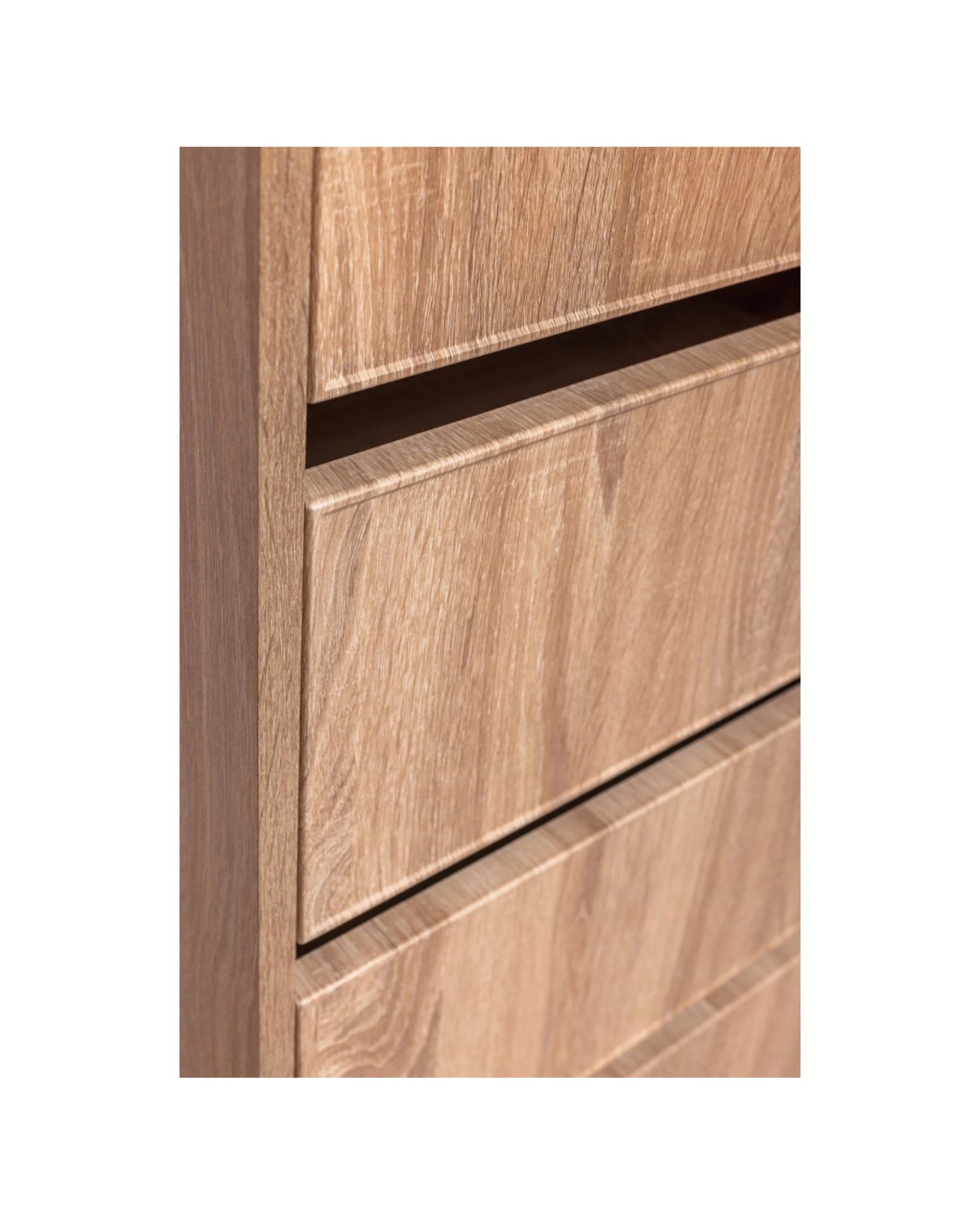 4 European Cabinetry Malmo Walk In Wardrobe 4 Drawer 3 Shelf Module Slim Shaker Oak - Natural, 4 of 5