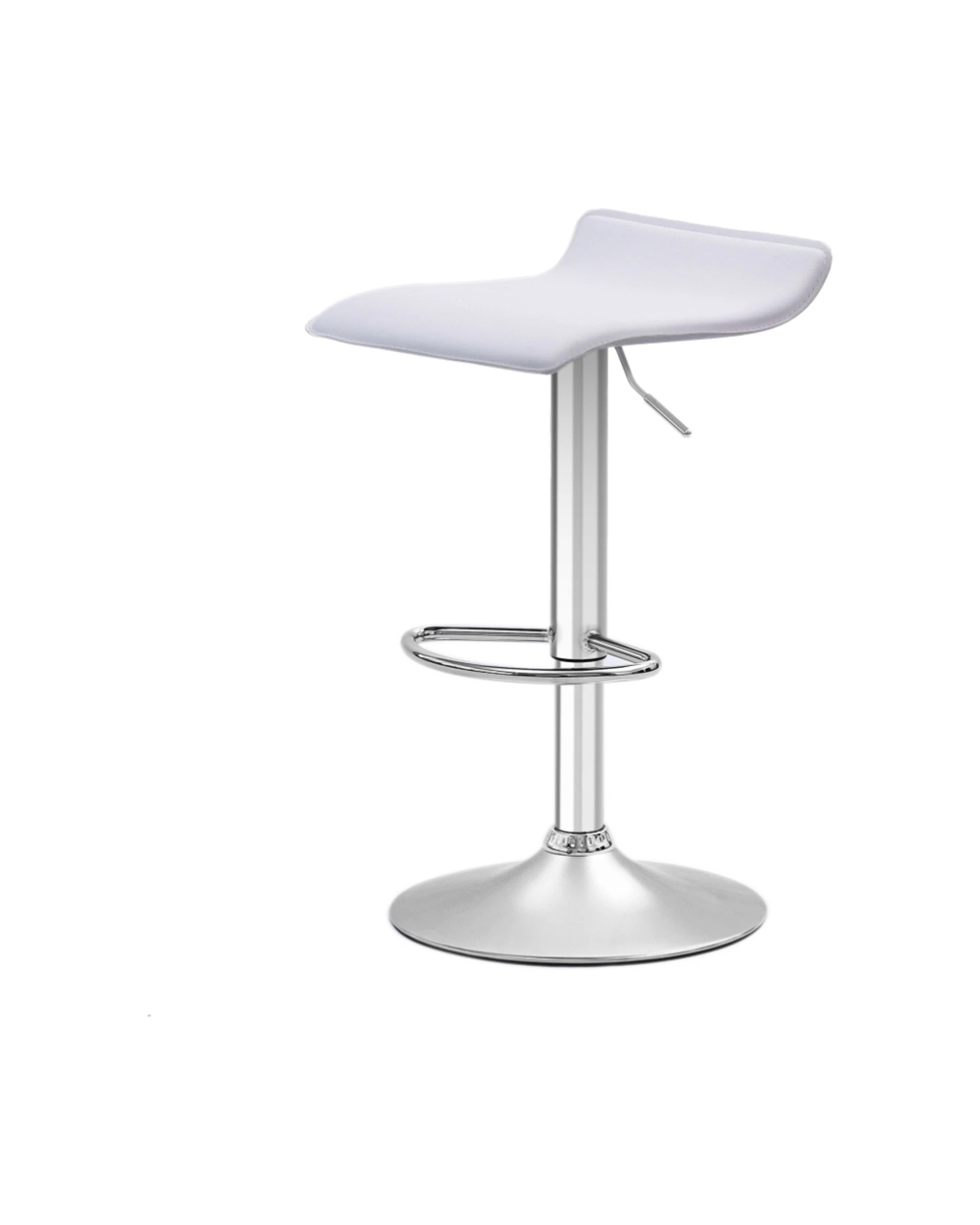 1 Urban Style 2pc Craig Bar Stool Set Gas Lift Chair Furniture - White, 1 of 8
