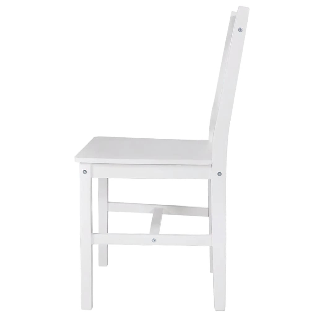 3 Vidaxl Dining Chair Wooden Dining Chair - White, 3 of 4