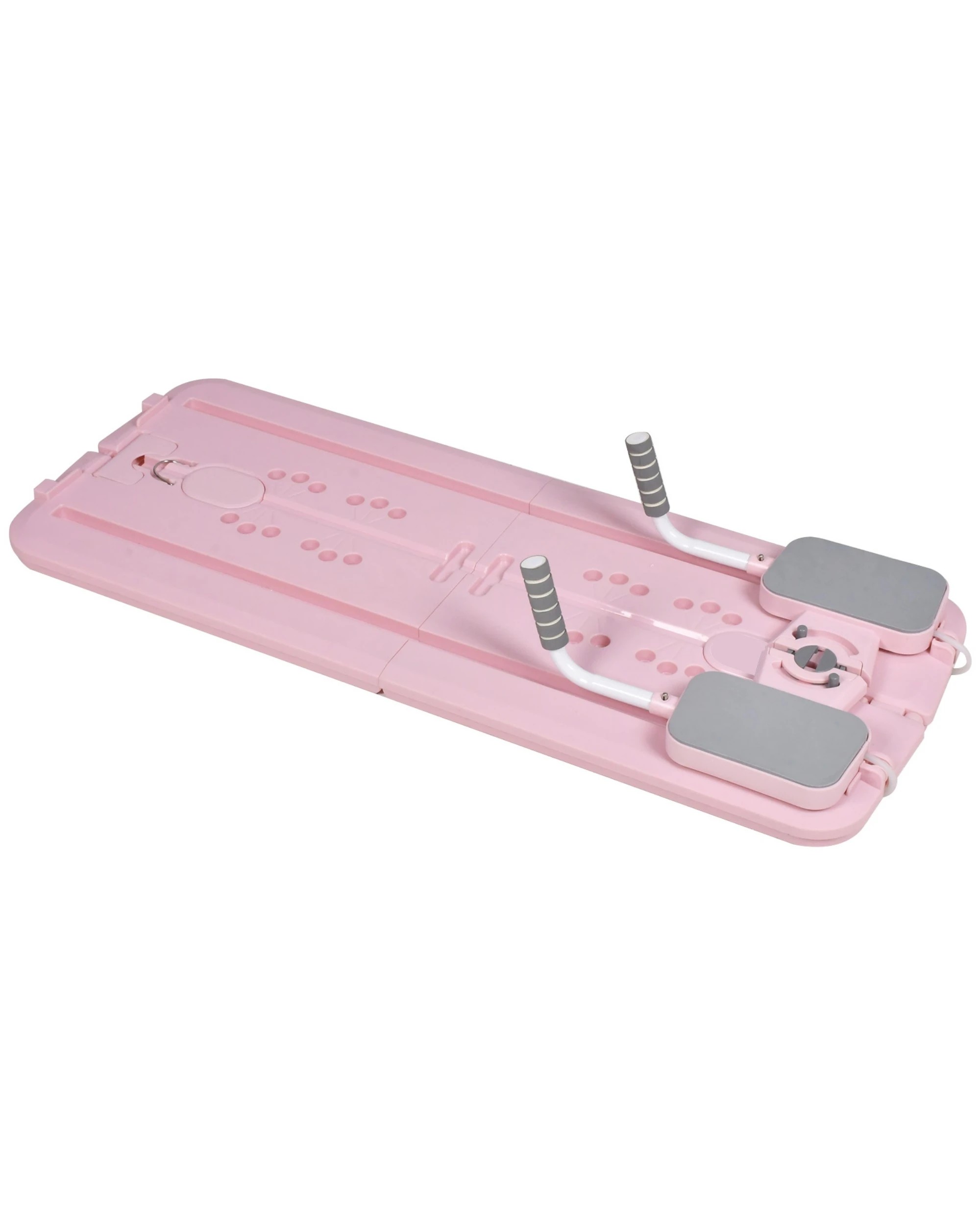 1 Advwin Foldable Pilates Reformer Board w/Back Storage, Elbow Support,Pilates Bar Pink, 1 of 6