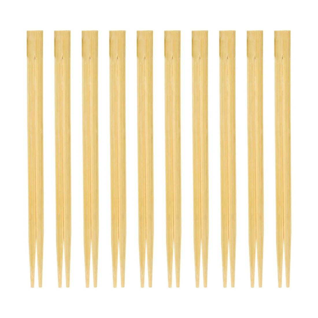 1 10 Pack Bamboo Chopsticks, 1 of 5