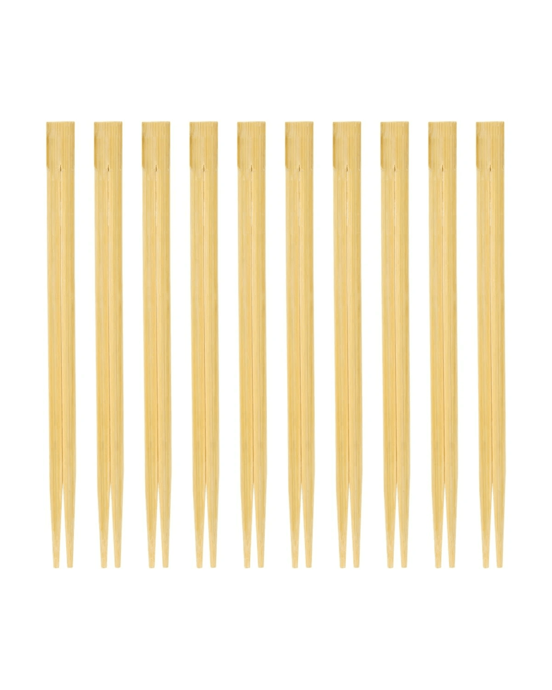 1 10 Pack Bamboo Chopsticks, 1 of 5