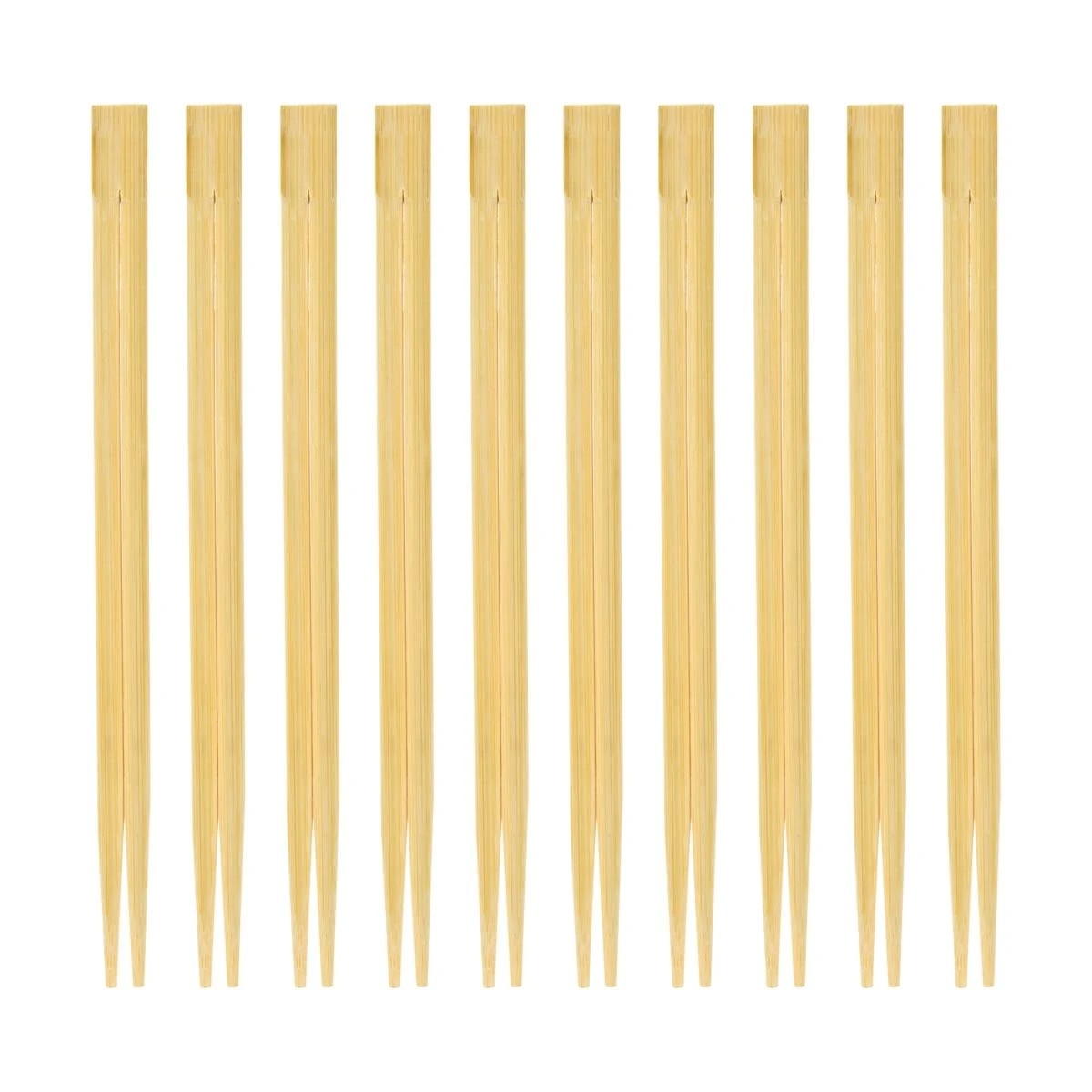 1 10 Pack Bamboo Chopsticks, 1 of 5