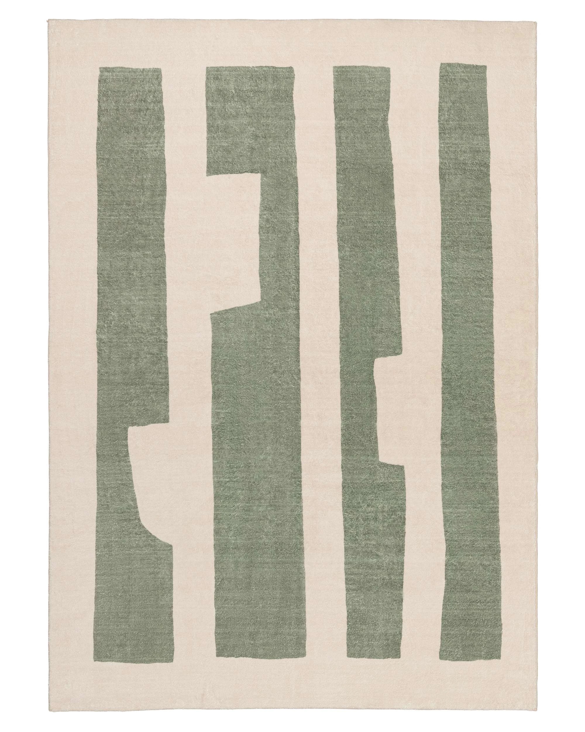 1 Loopsie Edenwald Printed Washable Rug - Green, 1 of 8