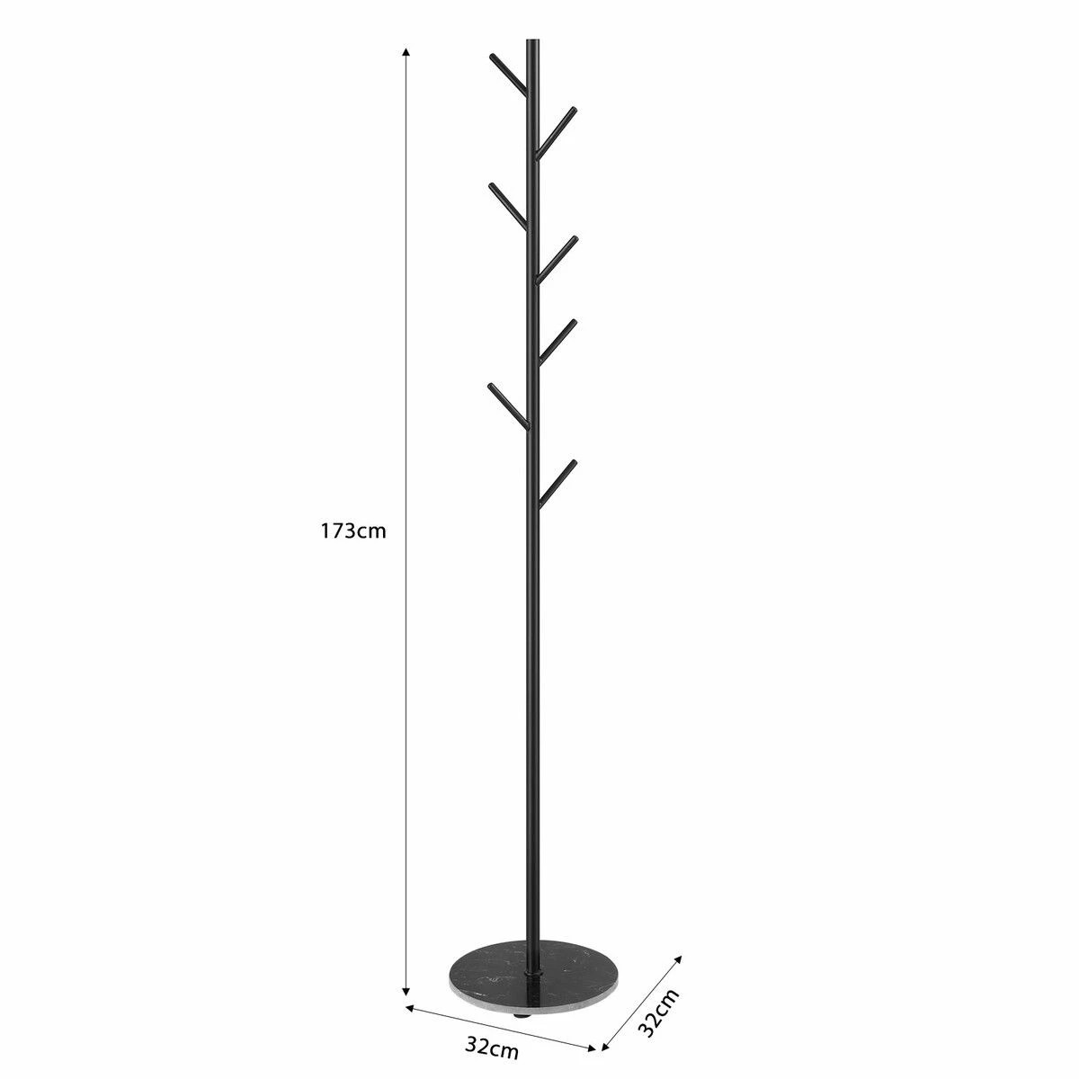 2 LUXSUITE Coat Garment Rack Stand Hook Hanger Hat Holder Organizer, 2 of 3