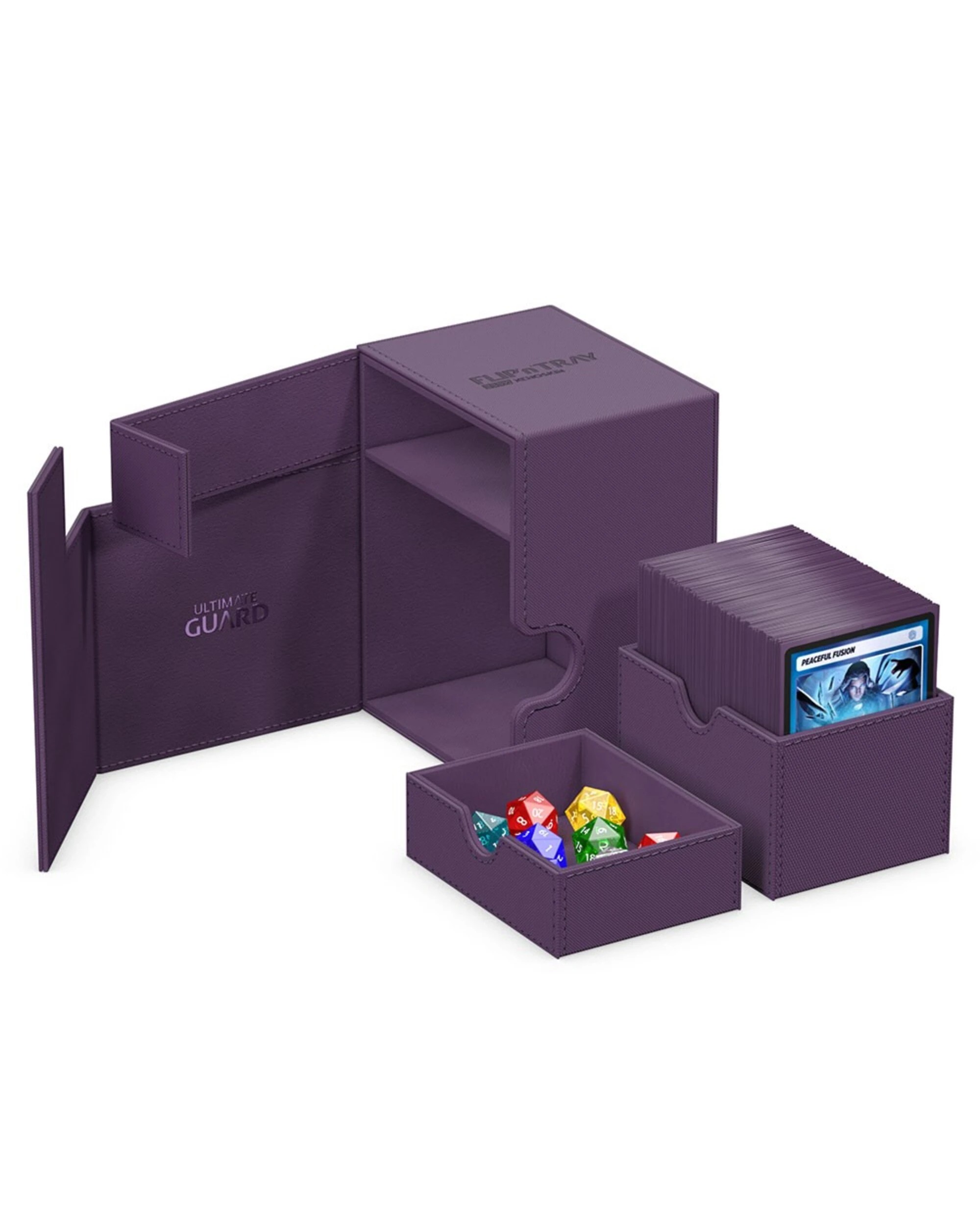 3 Ultimate Guard TCG - XenoSkin Flip'n'Tray 133+ Deck Box - Purple, 3 of 3