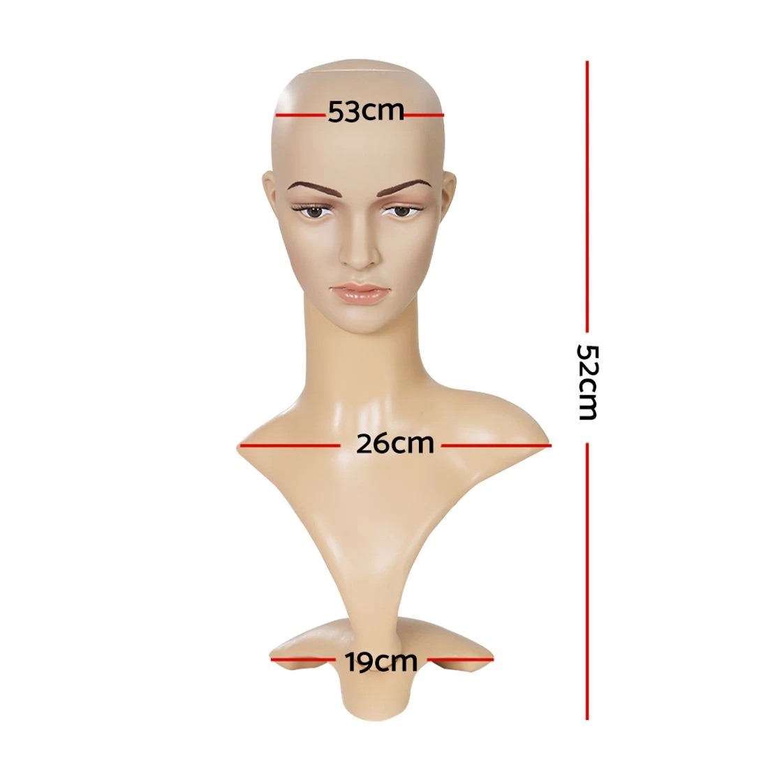 2 Embellir Female Mannequin Head Dummy Model Display Shop Stand Professional Use - White, 2 of 7