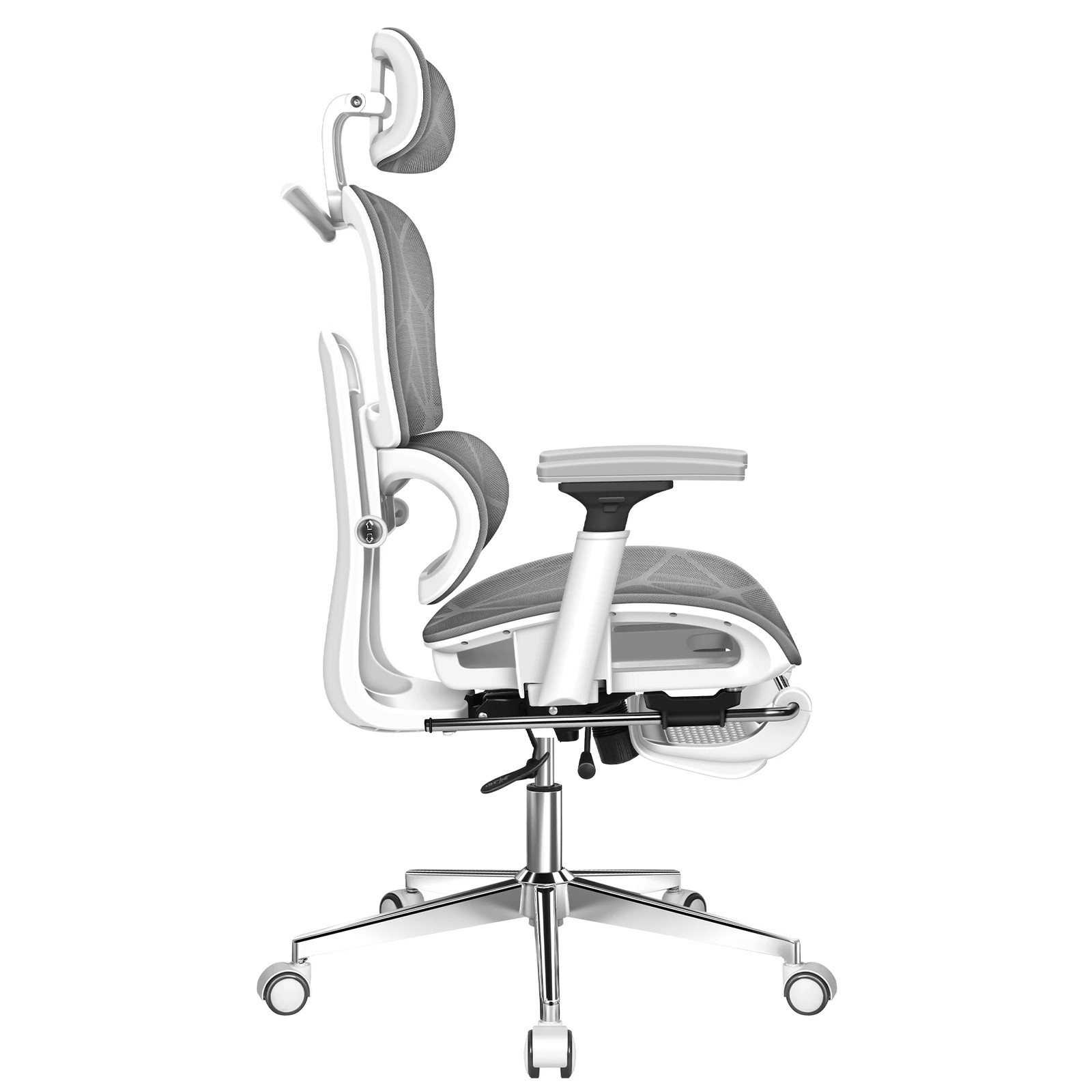 8 Alfordson Ergonomic Office Chair Mesh Executive Gaming Work Seat - White Grey, 8 of 10