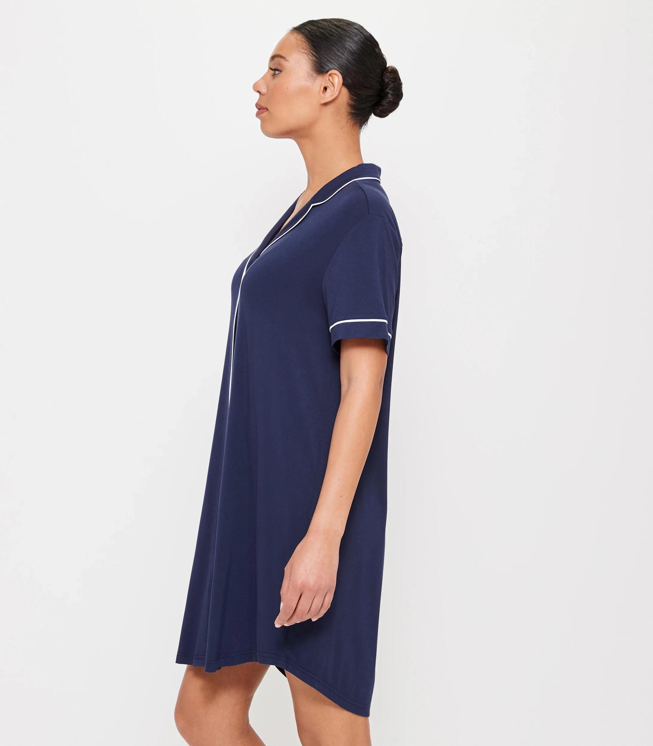 3 Target Soft Comfort Bamboo Sleep Nightie NAVY BLUE, 3 of 6