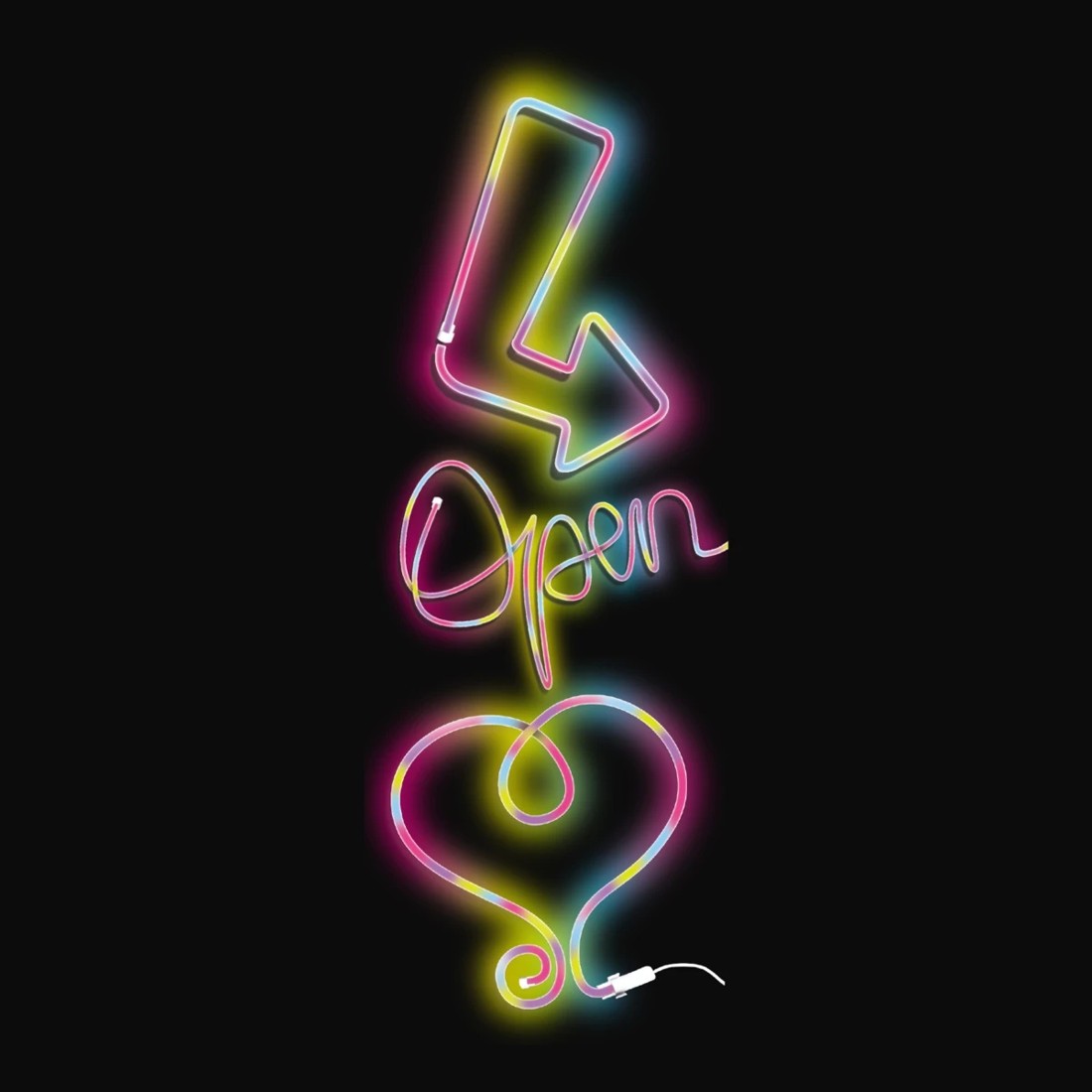 4 1m Rainbow Blast Any Shape Neon Light, 4 of 5