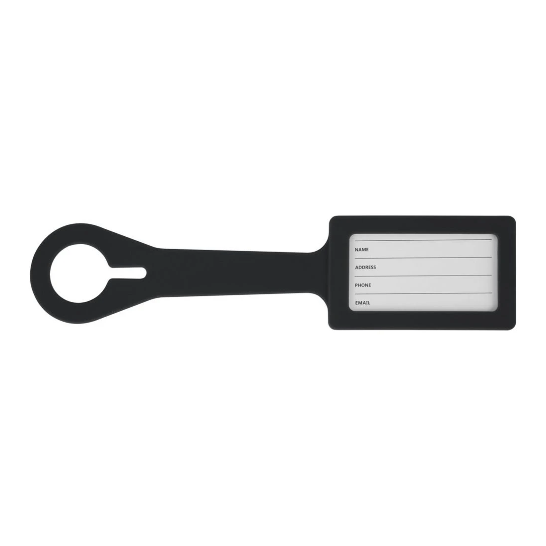 2 J.Burrows Silicone Luggage Tags Black 2 Pack, 2 of 4