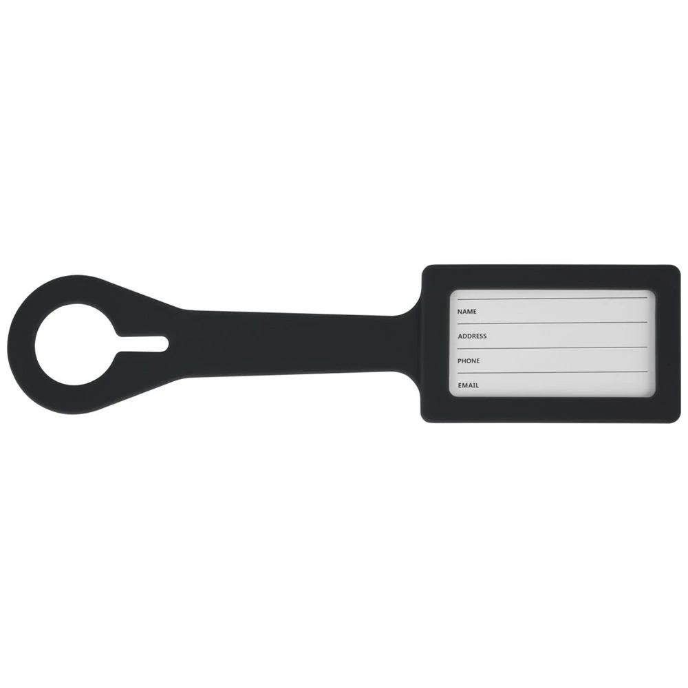 2 J.Burrows Silicone Luggage Tags Black 2 Pack, 2 of 4