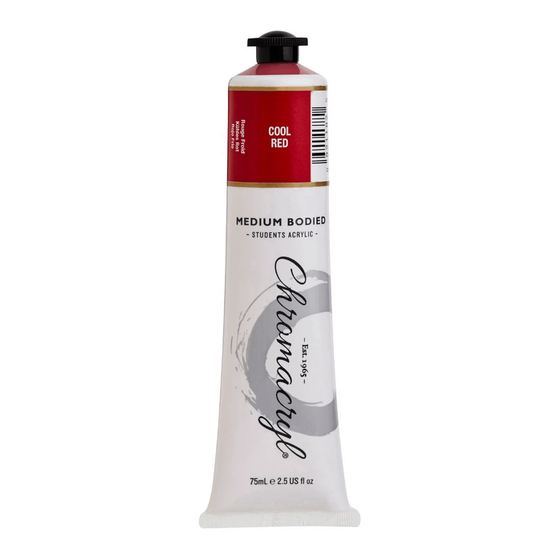 1 Chromacryl Student Acrylic Paint 75mL Cool Red, 1 of 1