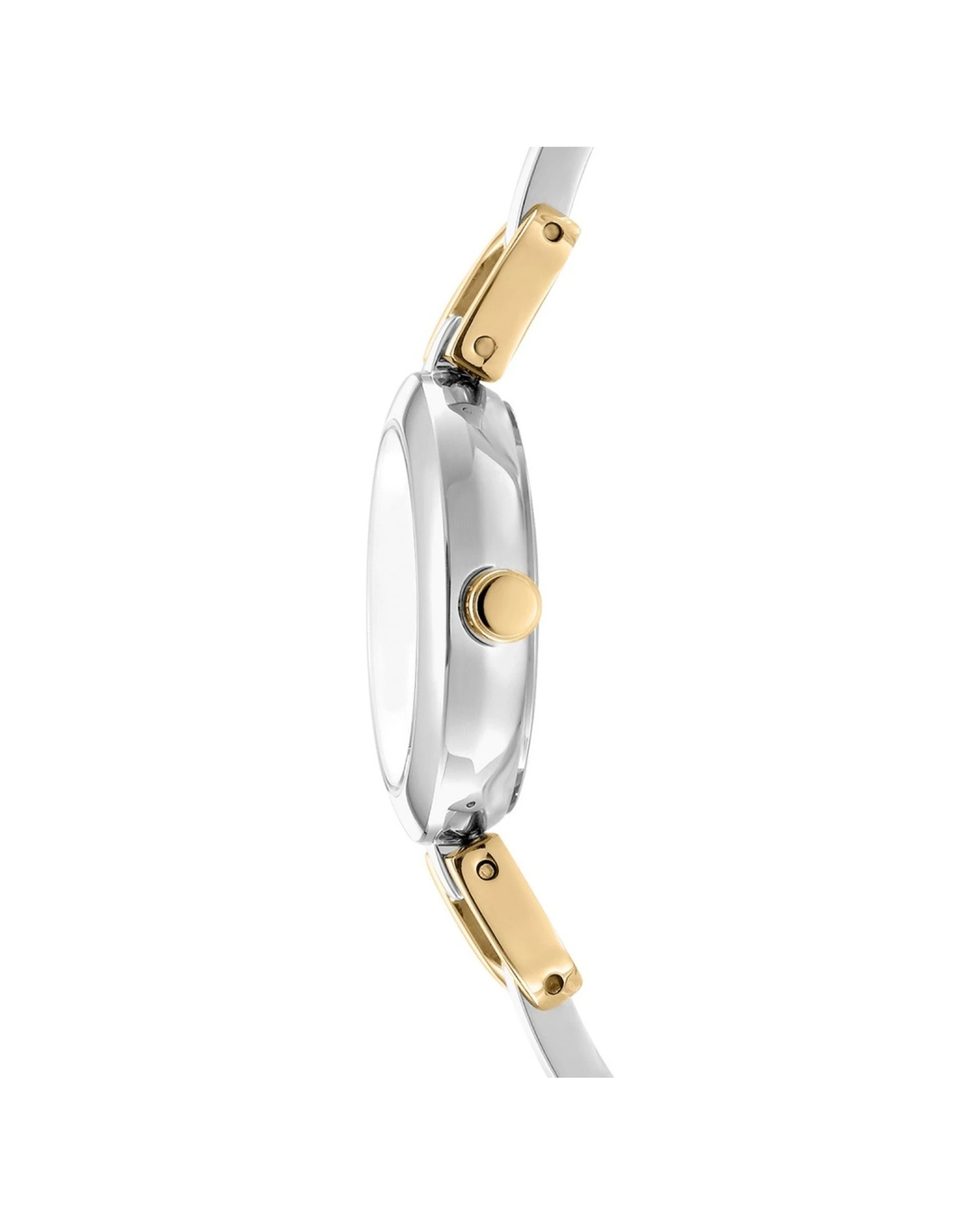 3 DKNY Half Bangle Women's Watch Gold Silver Two-Tone 26mm Stainless Steel Champagne Dial, 3 of 4