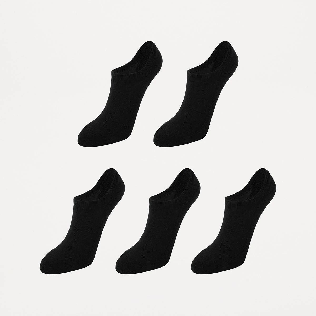 1 5 Pack Active Sneaker Socks BLACK, 1 of 3