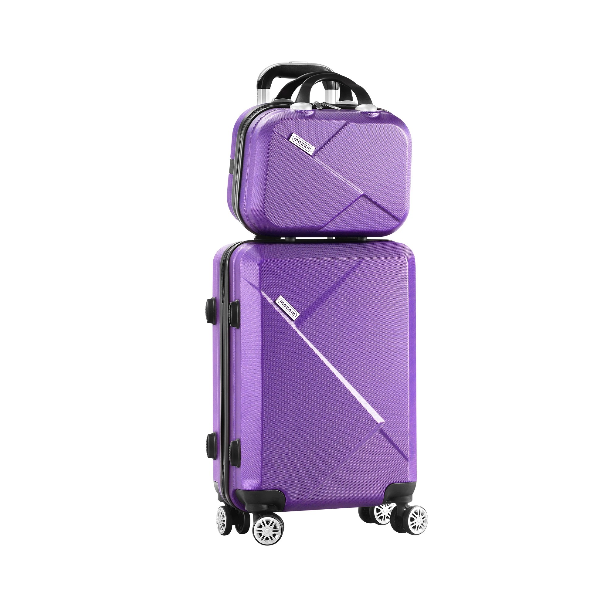 6 Mazam 2PCS Luggage Suitcase Trolley Set - Purple, 6 of 8