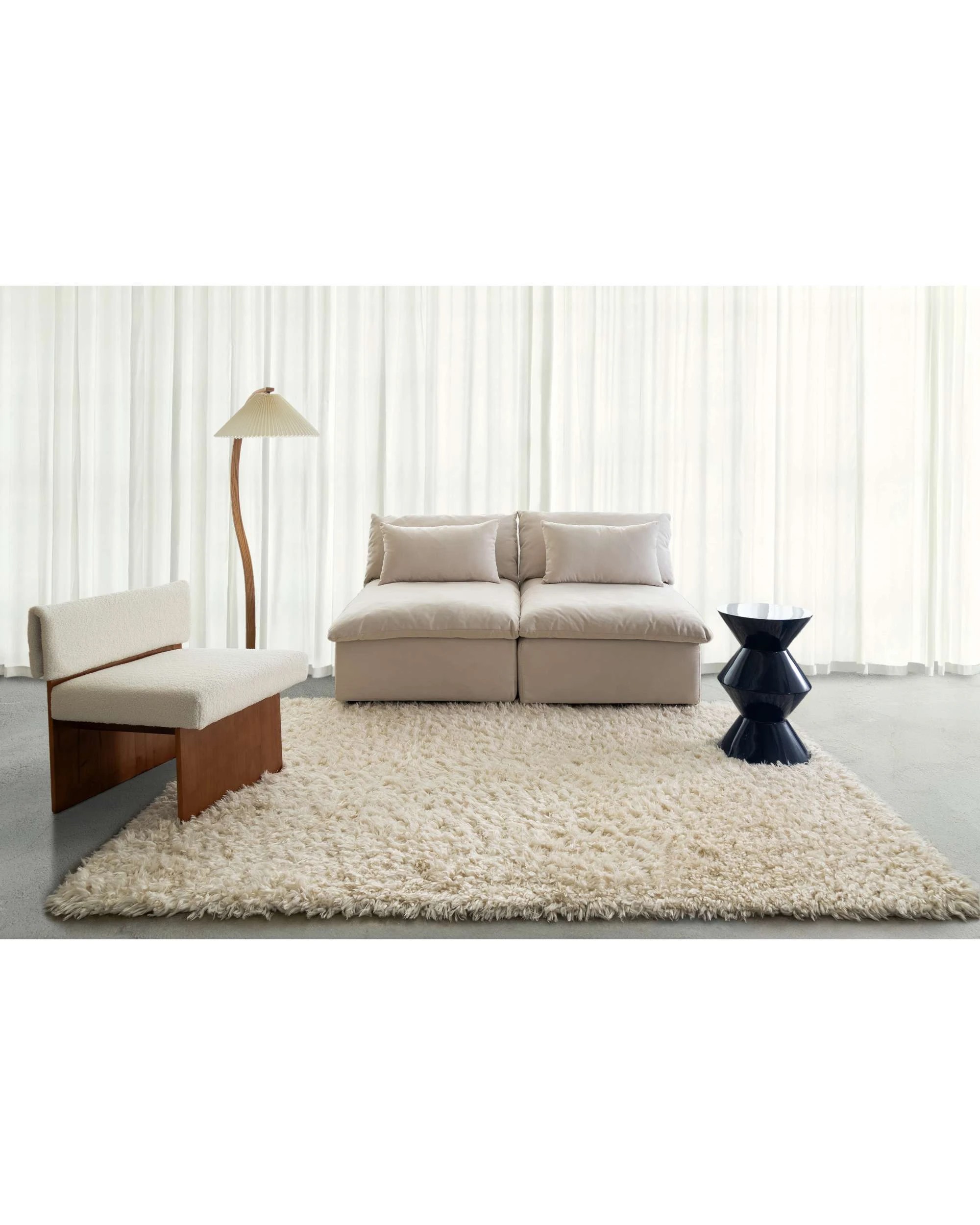 2 Loopsie Tamale Shag Rug-370cm x 280cm - White, 2 of 9