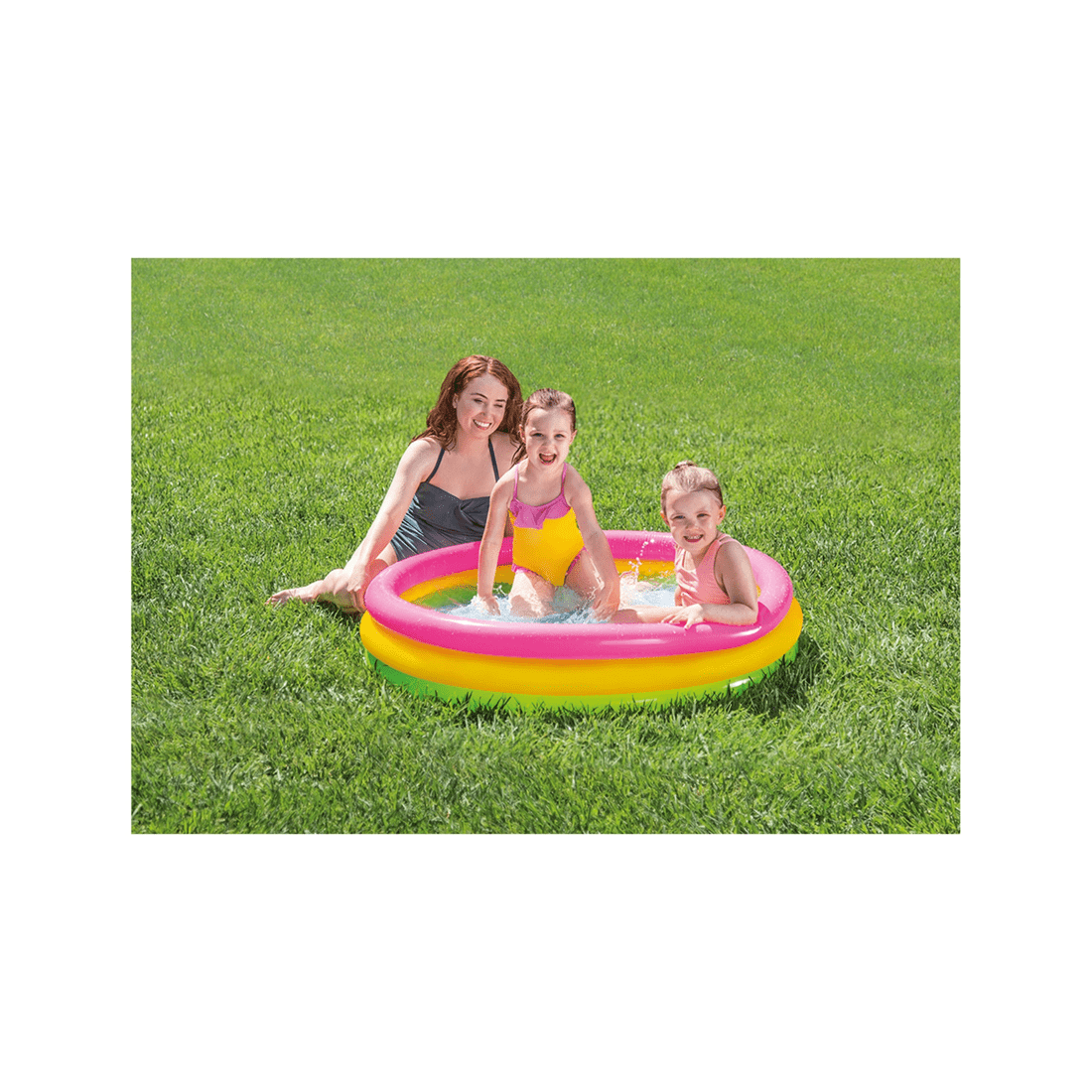 2 INTEX Sunset Glow Kiddie Pool Inflatable Pool Inflatable Rings 45 Inch Pool - Multi, 2 of 2