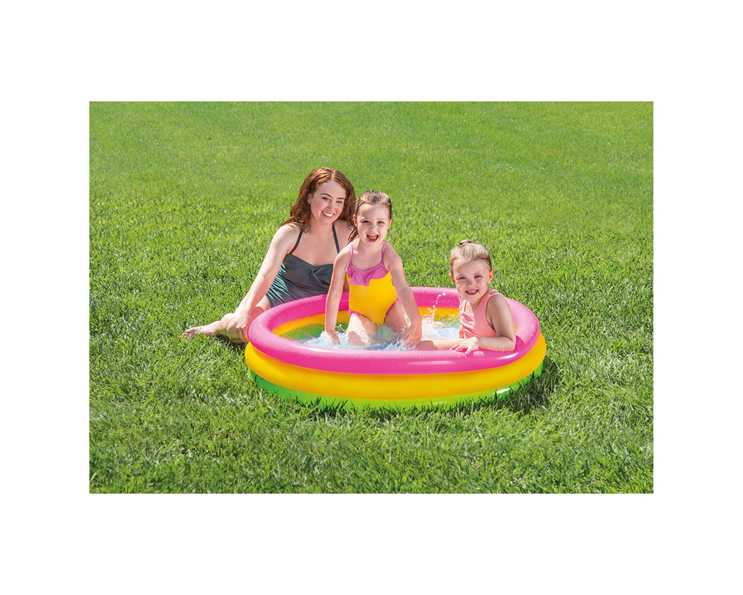 2 INTEX Sunset Glow Kiddie Pool Inflatable Pool Inflatable Rings 45 Inch Pool - Multi, 2 of 2