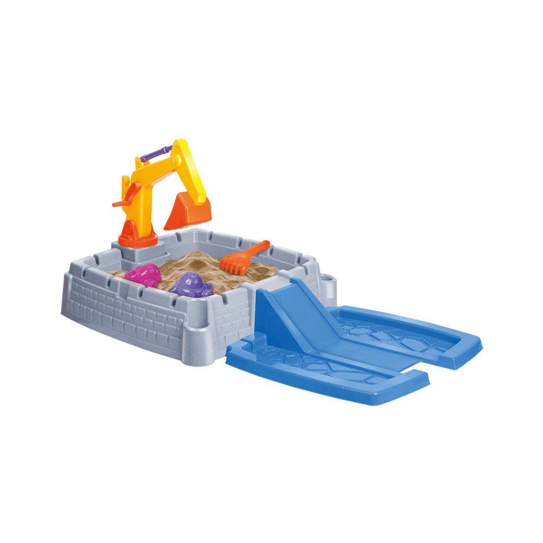 3 Lenoxx Kids Sandpit Toys Set With Truck Ramp Slide Outdoor Play 3 Plus - Grey, 3 of 5