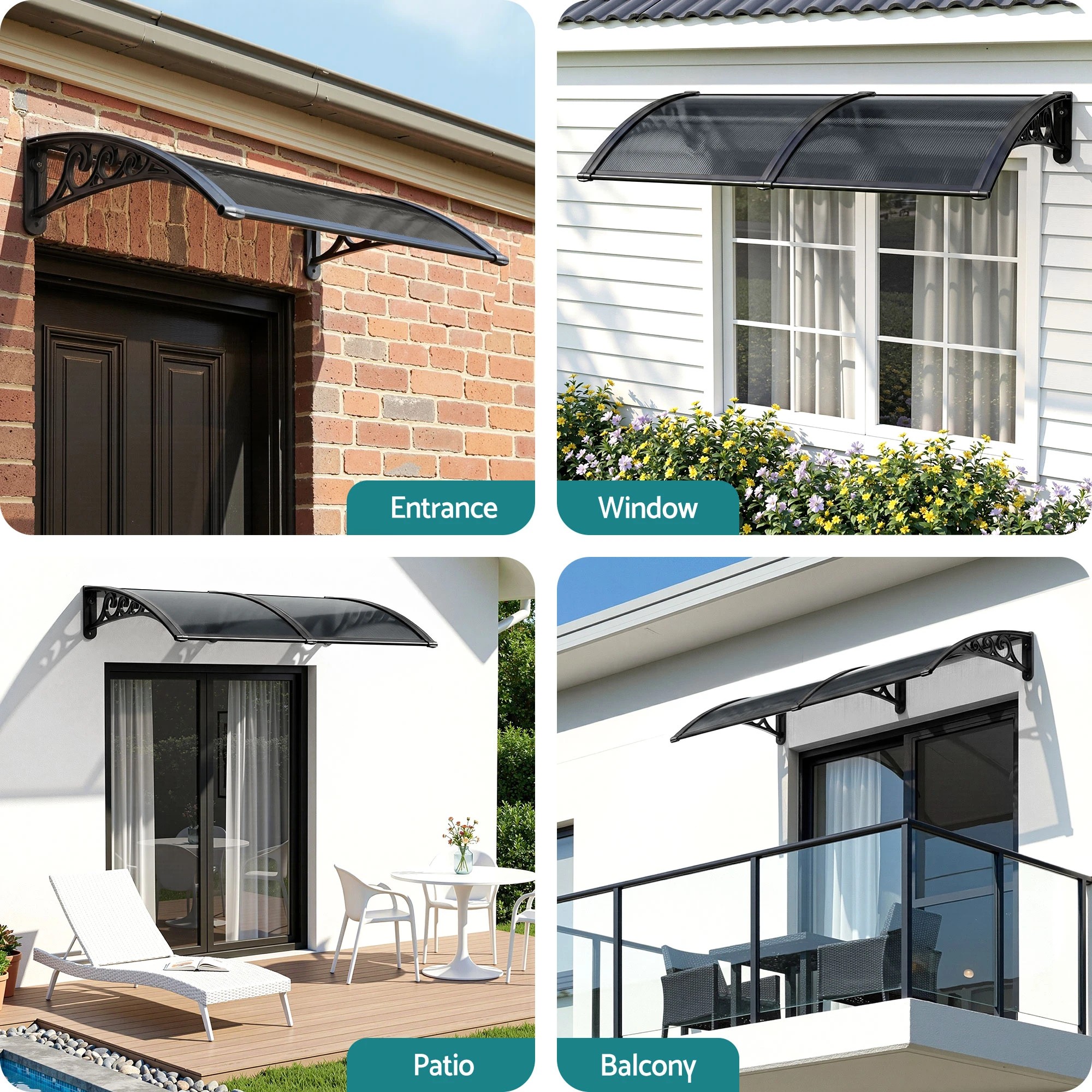 3 Instahut Window Awning Drainage 0.6mx0.6m Outdoor - Multi, 3 of 8