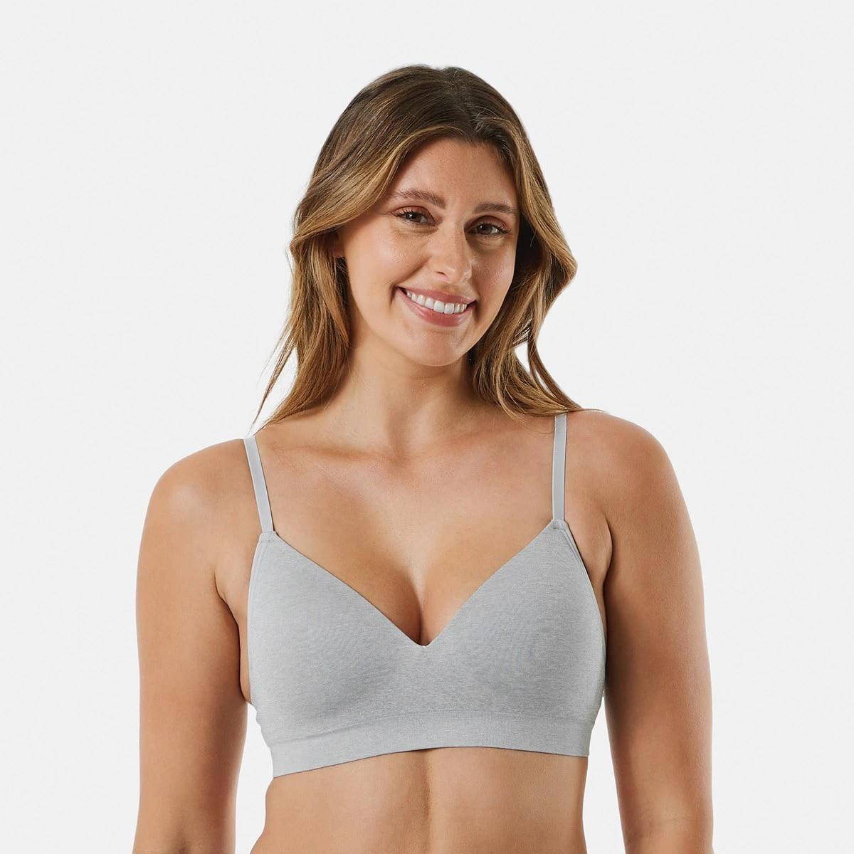 4 2 Pack Wirefree Seamfree T-shirt Bra WHITE, SILVER MARLE, 4 of 8