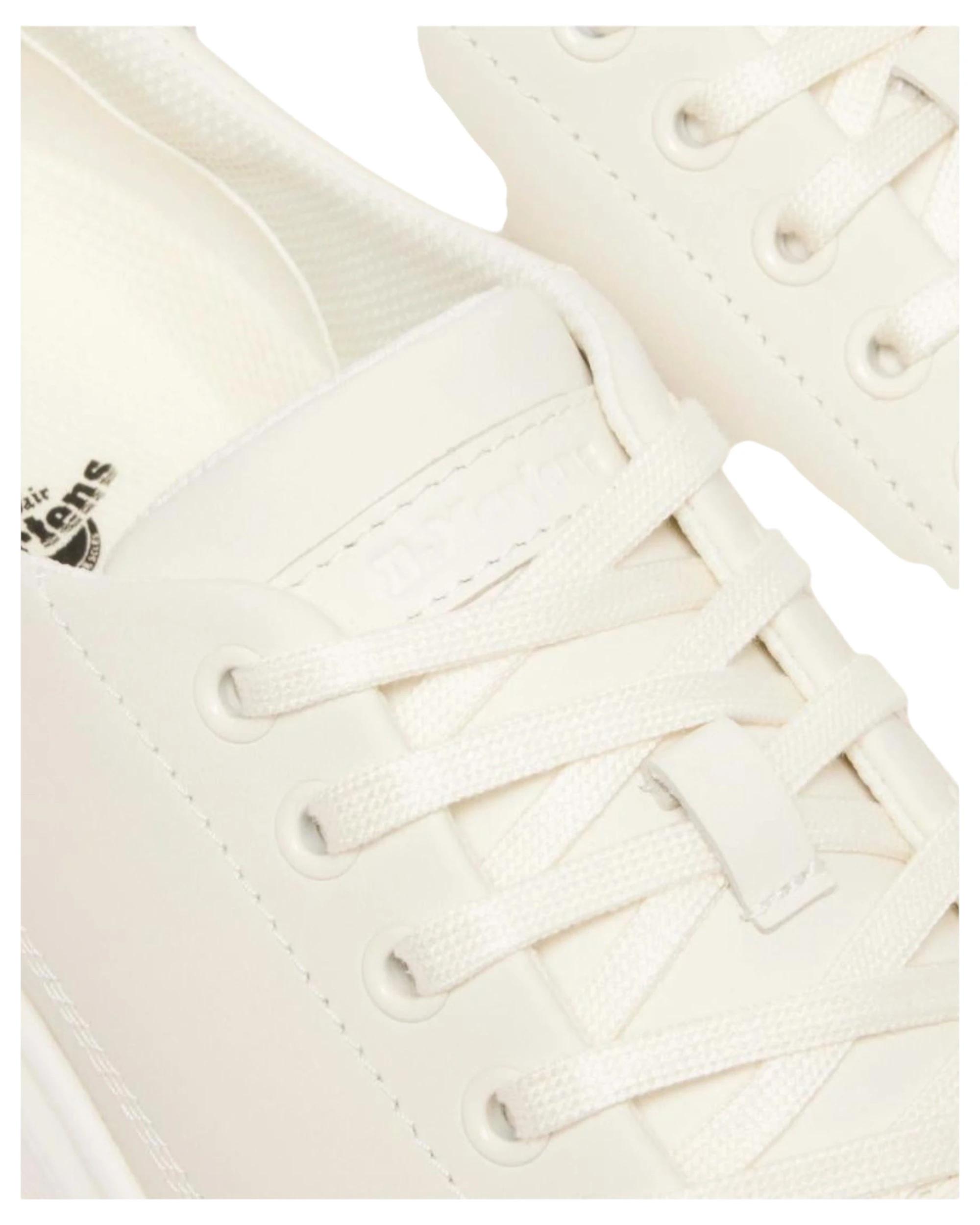 6 Dr. Martens Unisex Brookline 6 Eye Casual Shoes OFF WHITE CLASSIC NAPPA, 6 of 8