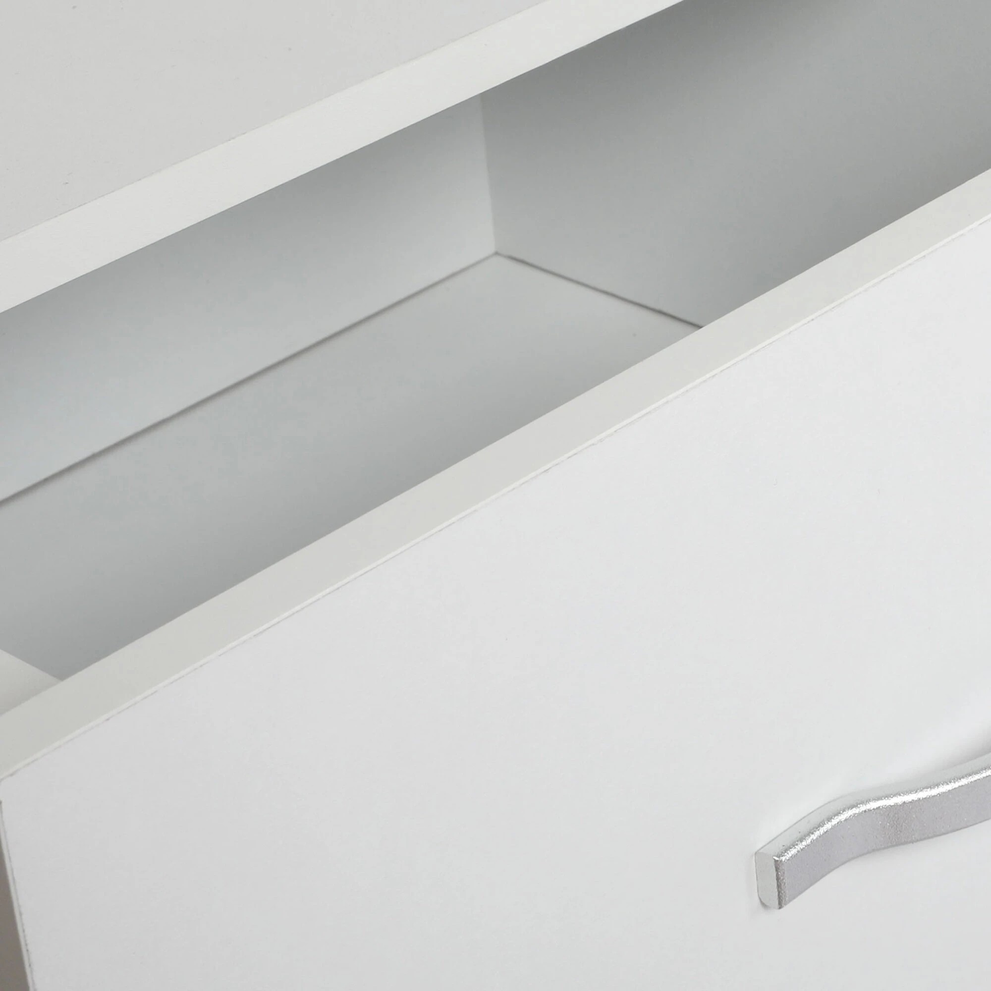 4 Levede Bedside Table 2 Drawers Storage Nightstand Bedroom - White, 4 of 9