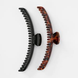 OXX Haircare 2 Pack Tort and Black Hold All Claw Hair Clips