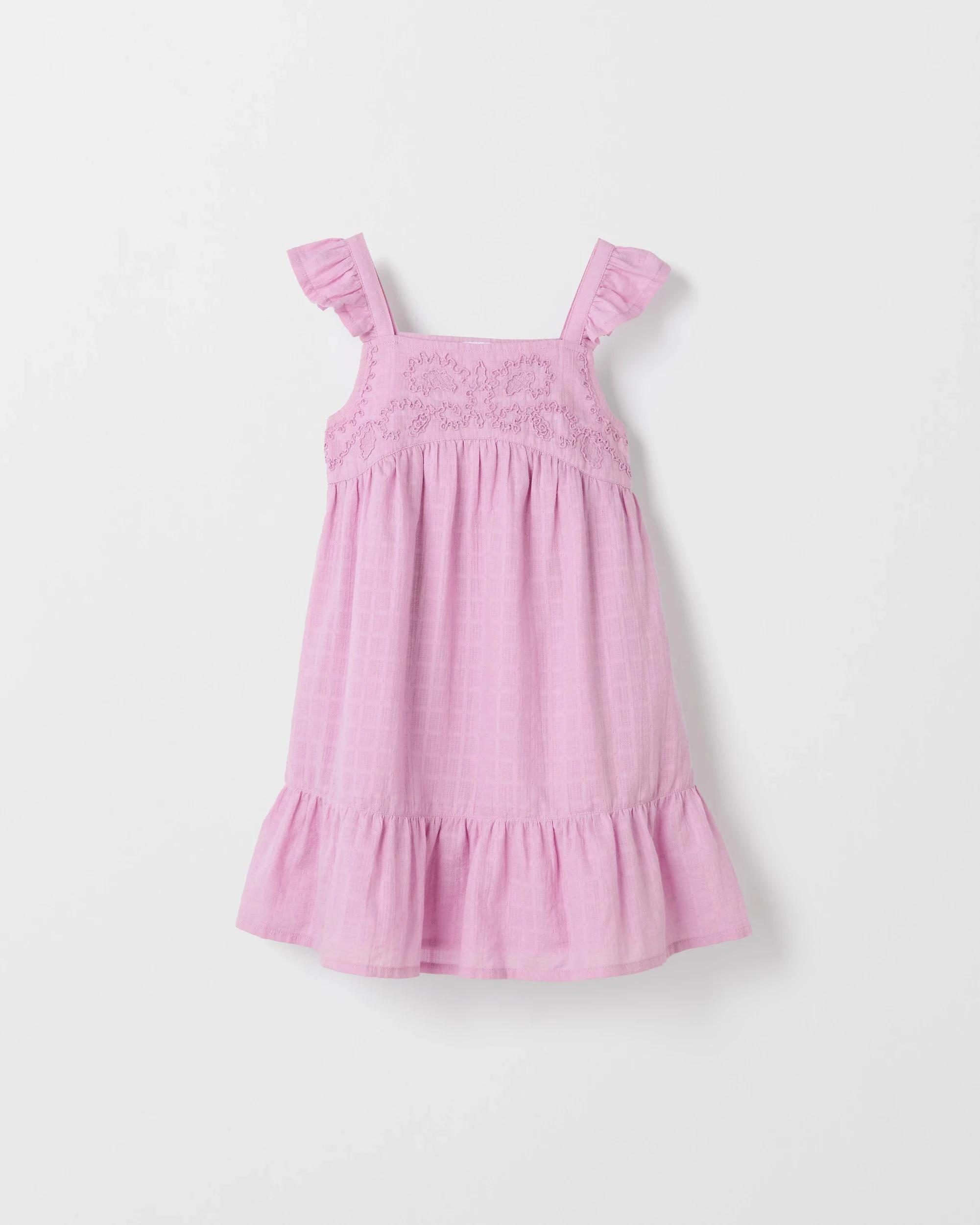 6 Target Australian Cotton Flutter Sleeve Midi Dress PURPLE, 6 of 6