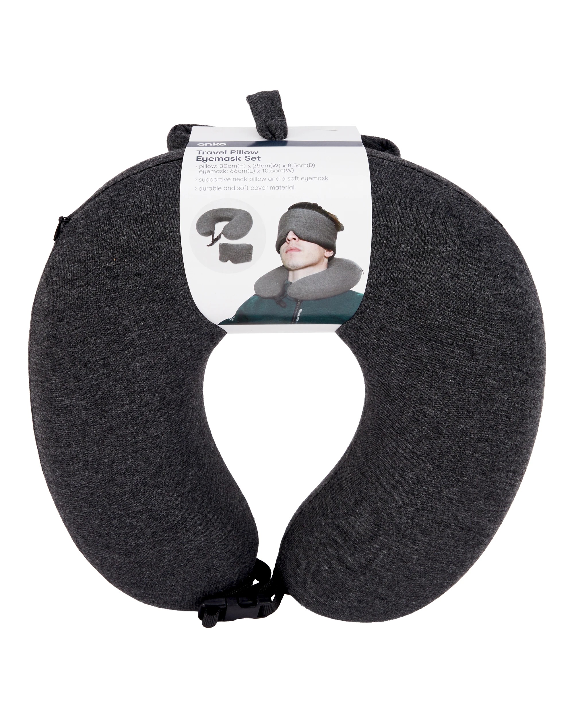 4 2 Piece Travel Pillow Eyemask Set, 4 of 4