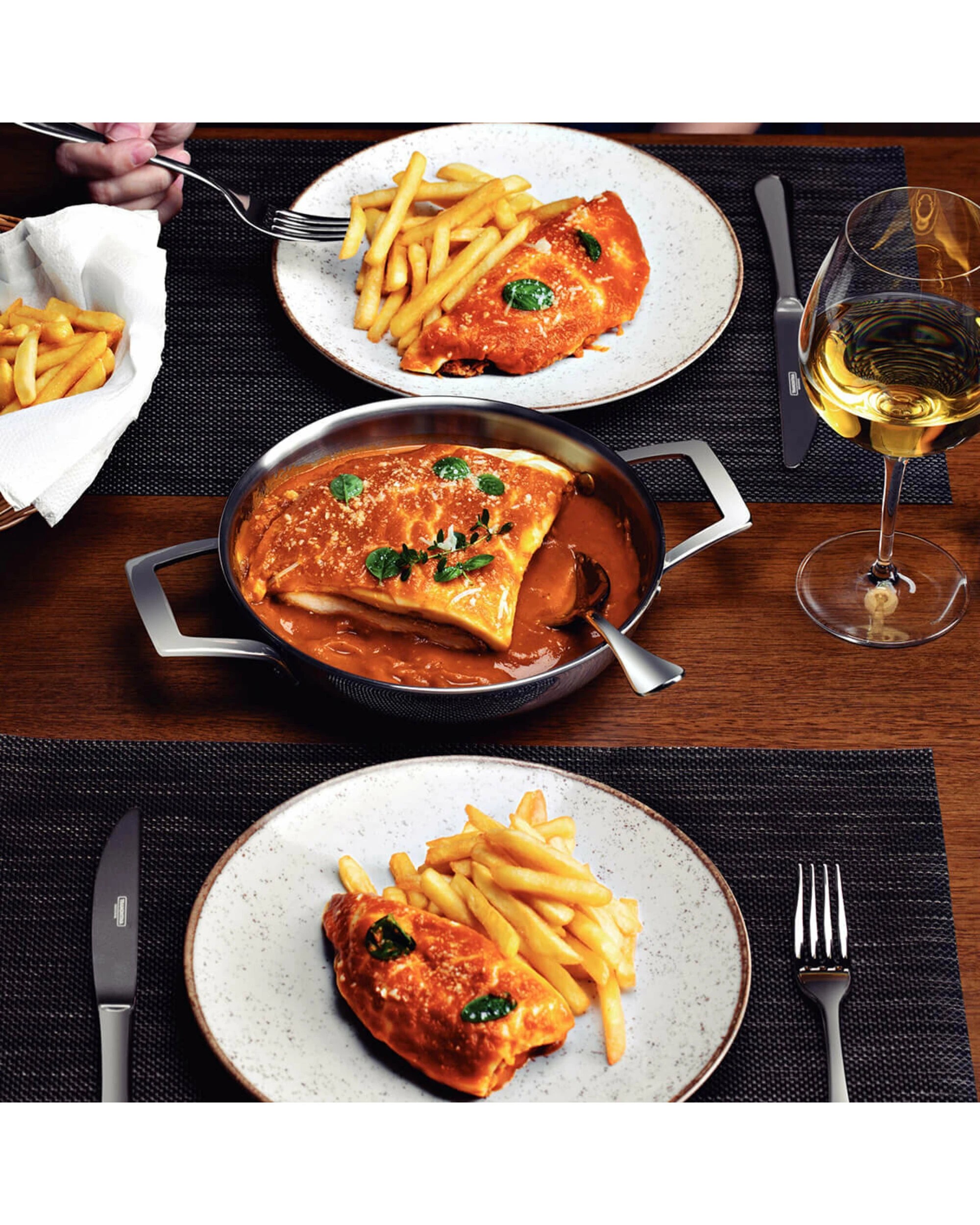 4 Tramontina Grano 20cm Tri-Ply Clad Double-Handled Frying Pan, 4 of 4