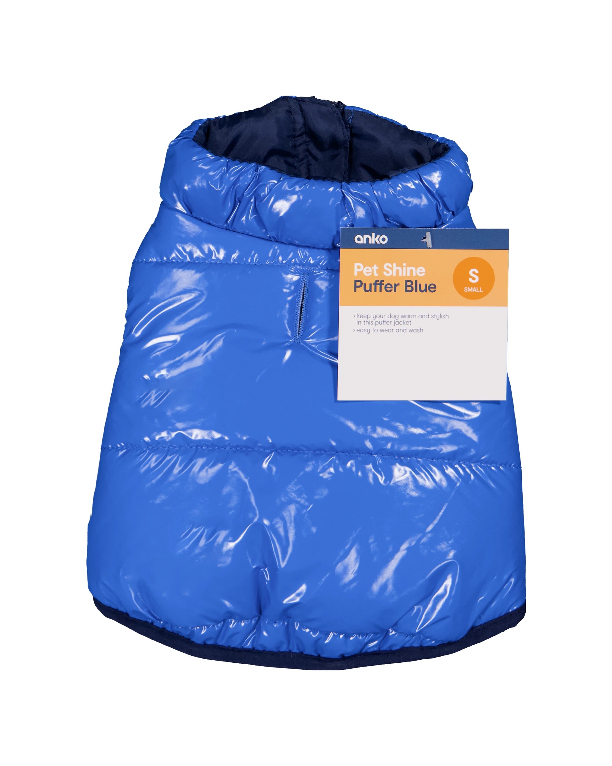 10 Pet Shine Puffer - Small, Blue and Navy, 10 of 10