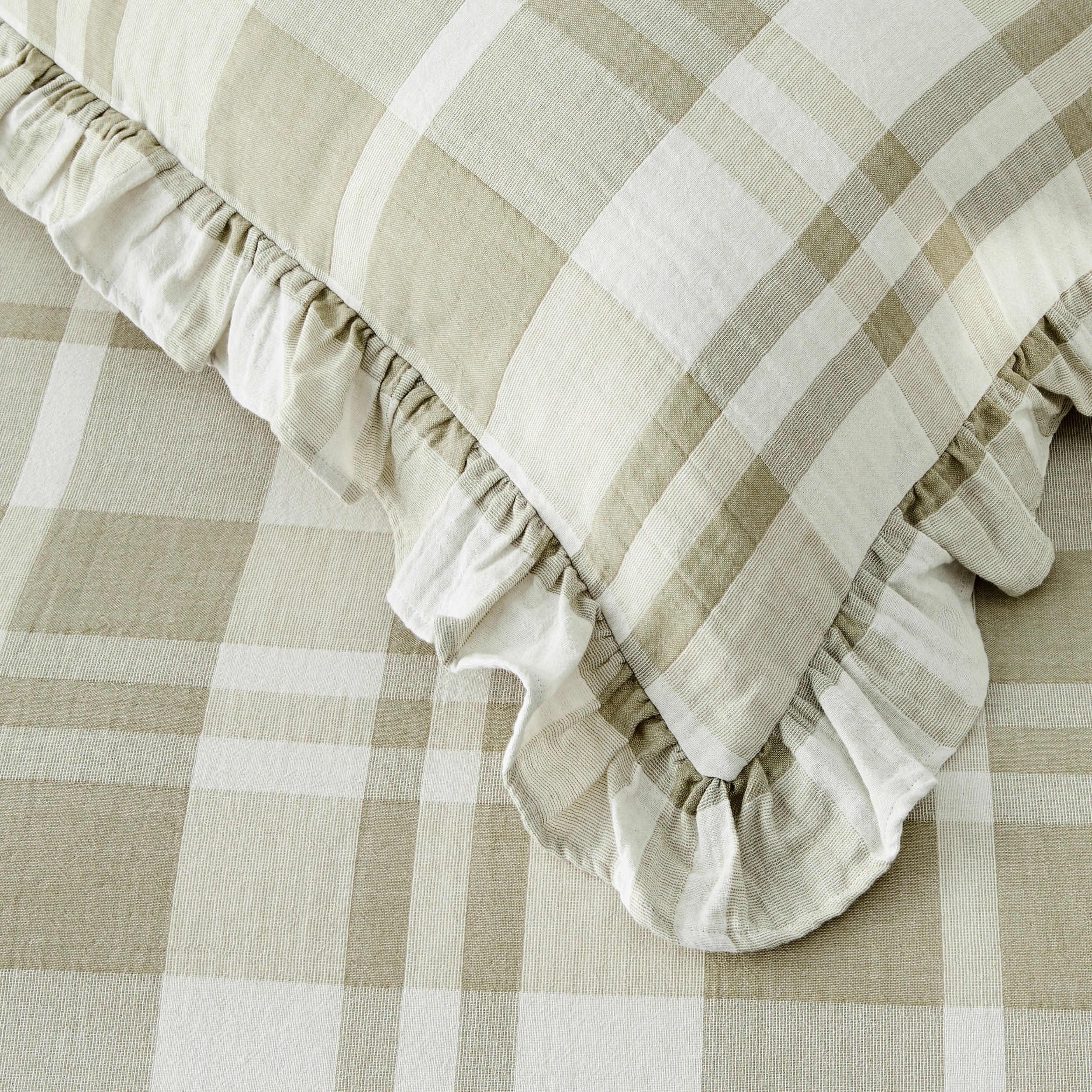 4 Luca Plaid Australian Grown Cotton Quilt Cover Set - Super King Bed, 4 of 7