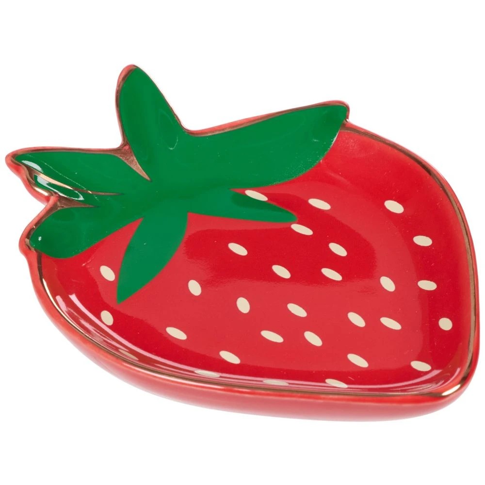 2 Otto Eclectic Pop Strawberry Ceramic Plate, 2 of 2