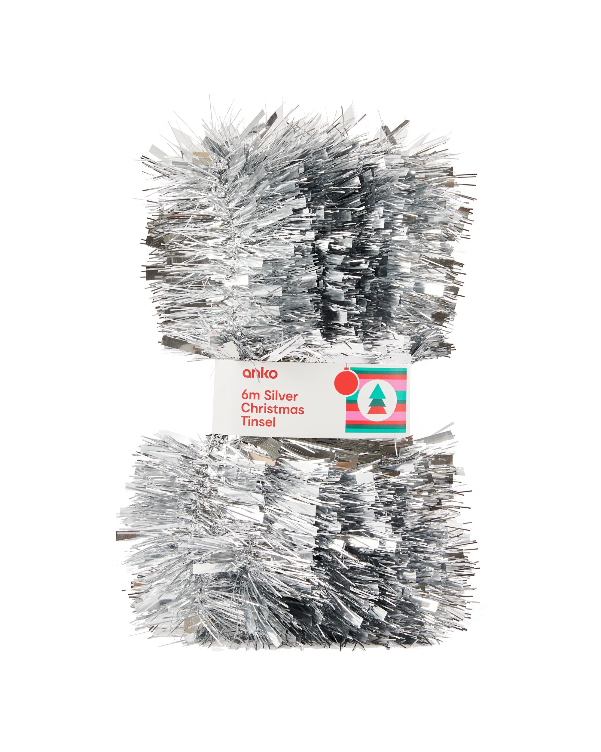 1 6m Silver Christmas Tinsel, 1 of 4
